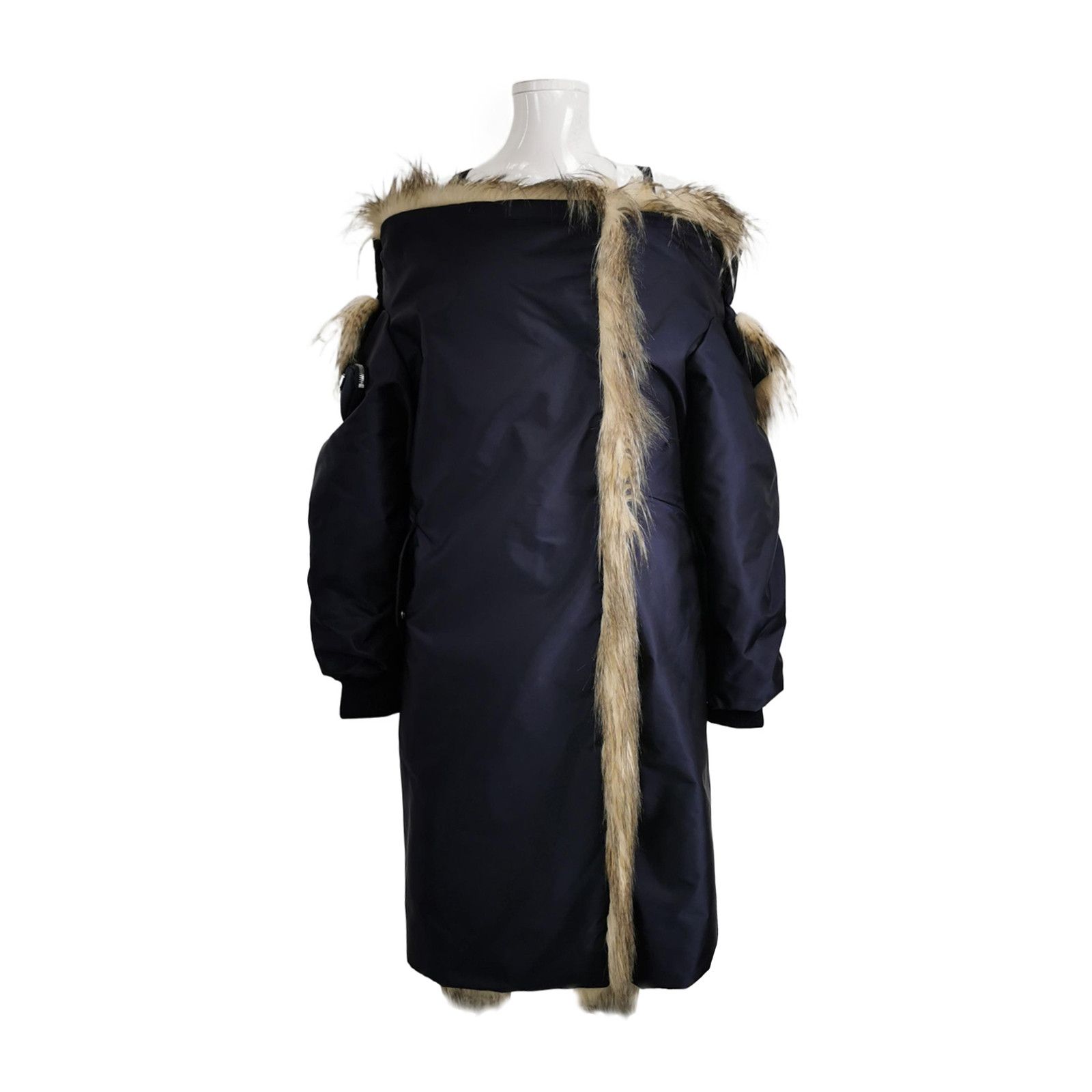 Prada Prada Re-Nylon Fur Trim Coat Size 36 Size XS / US 0-2 / IT 36-38 - 1 Thumbnail