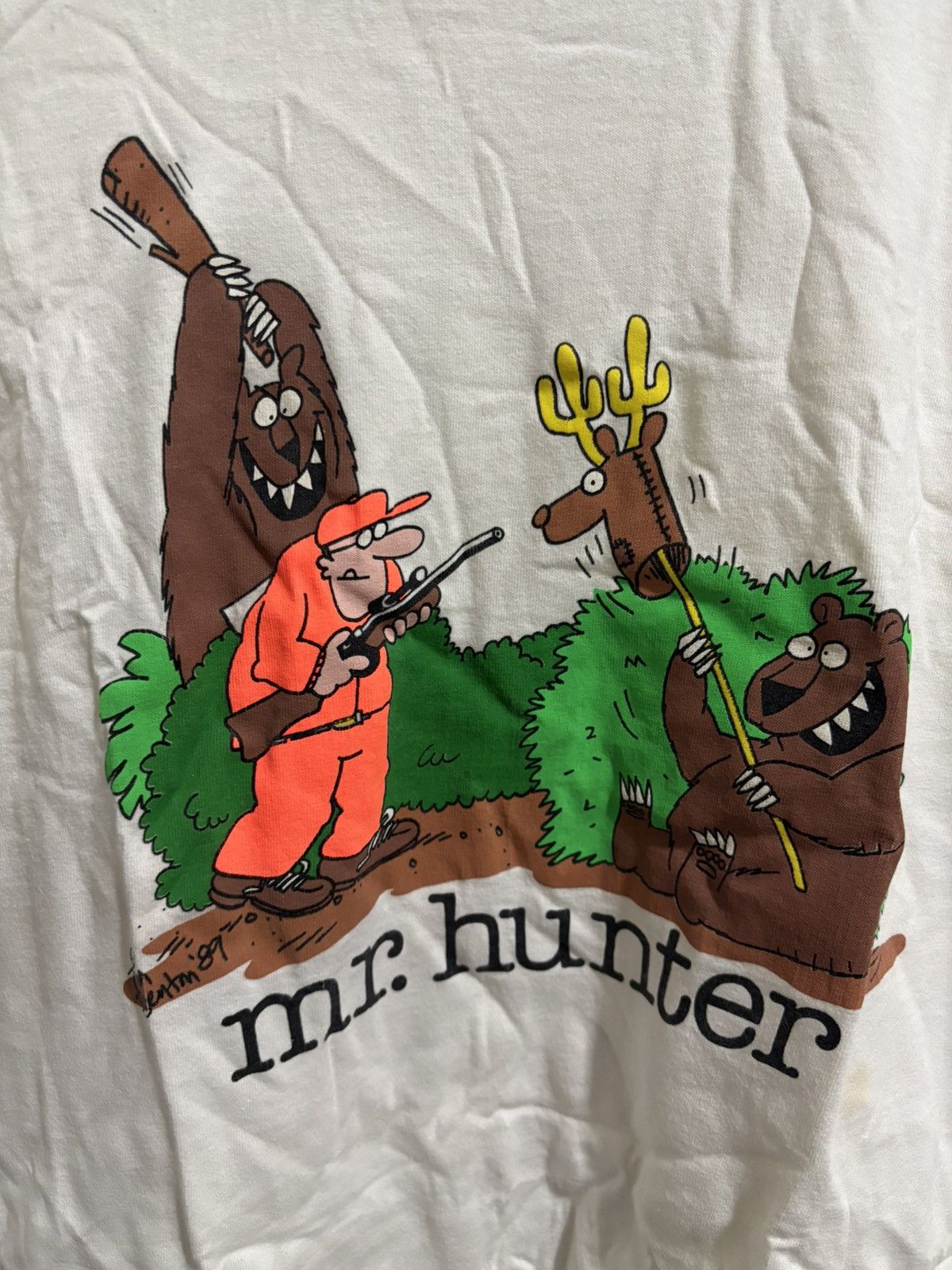 Vintage Vintage Fruit of the Loom mr.hunter tee Size US L / EU 52-54 / 3 - 2 Thumbnail