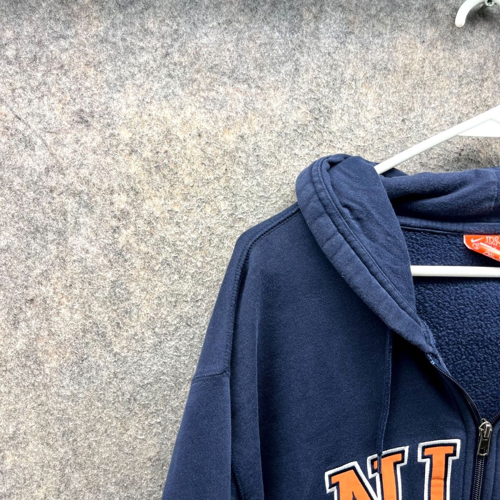 Nike VINTAGE Nike Jacket Men XXL Blue Orange Full Zip Hoodie Spell Out Retro 90s Shirt Sweater Mens Size US XXL / EU 58 / 5 - 6 Thumbnail
