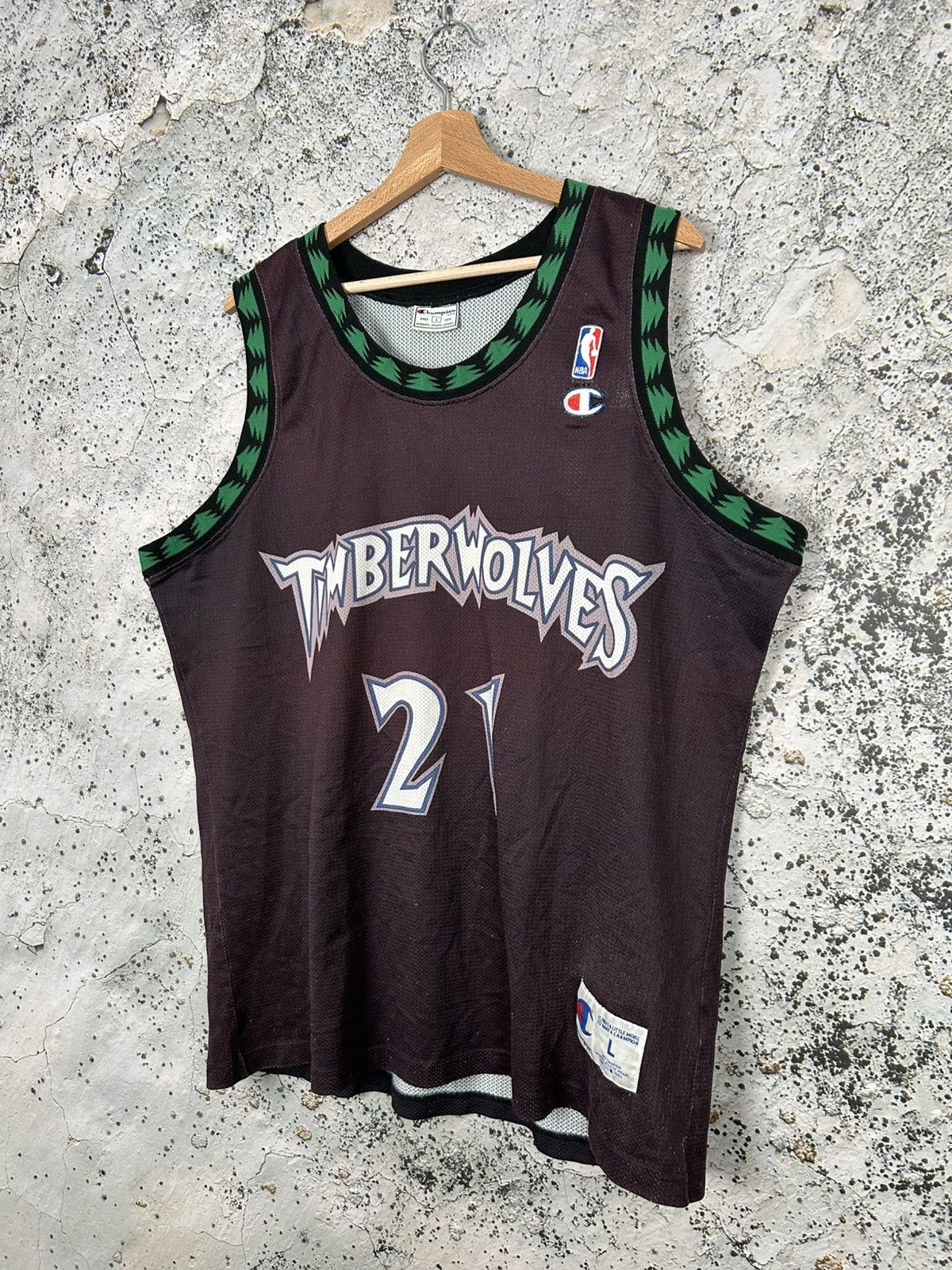 Champion Vintage Champion Timberwolves Garnett #21 NBA Jersey Size US L / EU 52-54 / 3 - 3 Thumbnail