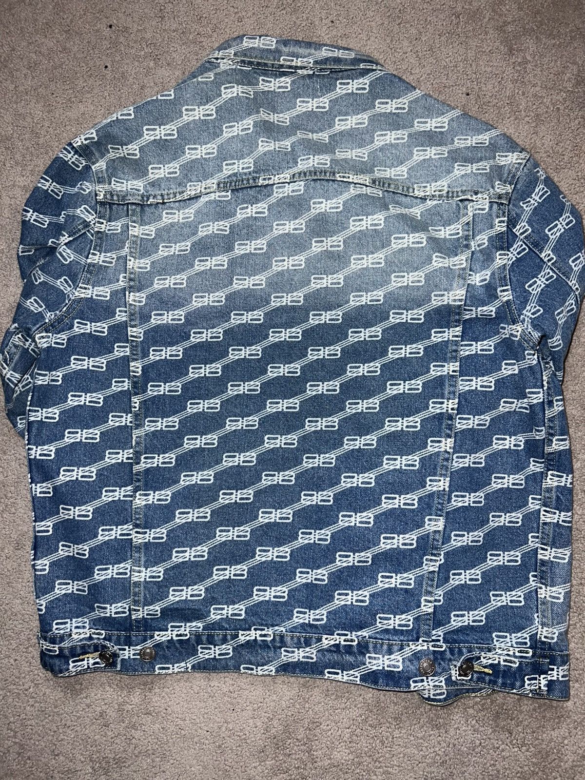 Balenciaga Balenciaga Monogram Denim Jacket Size US L / EU 52-54 / 3 - 2 Thumbnail