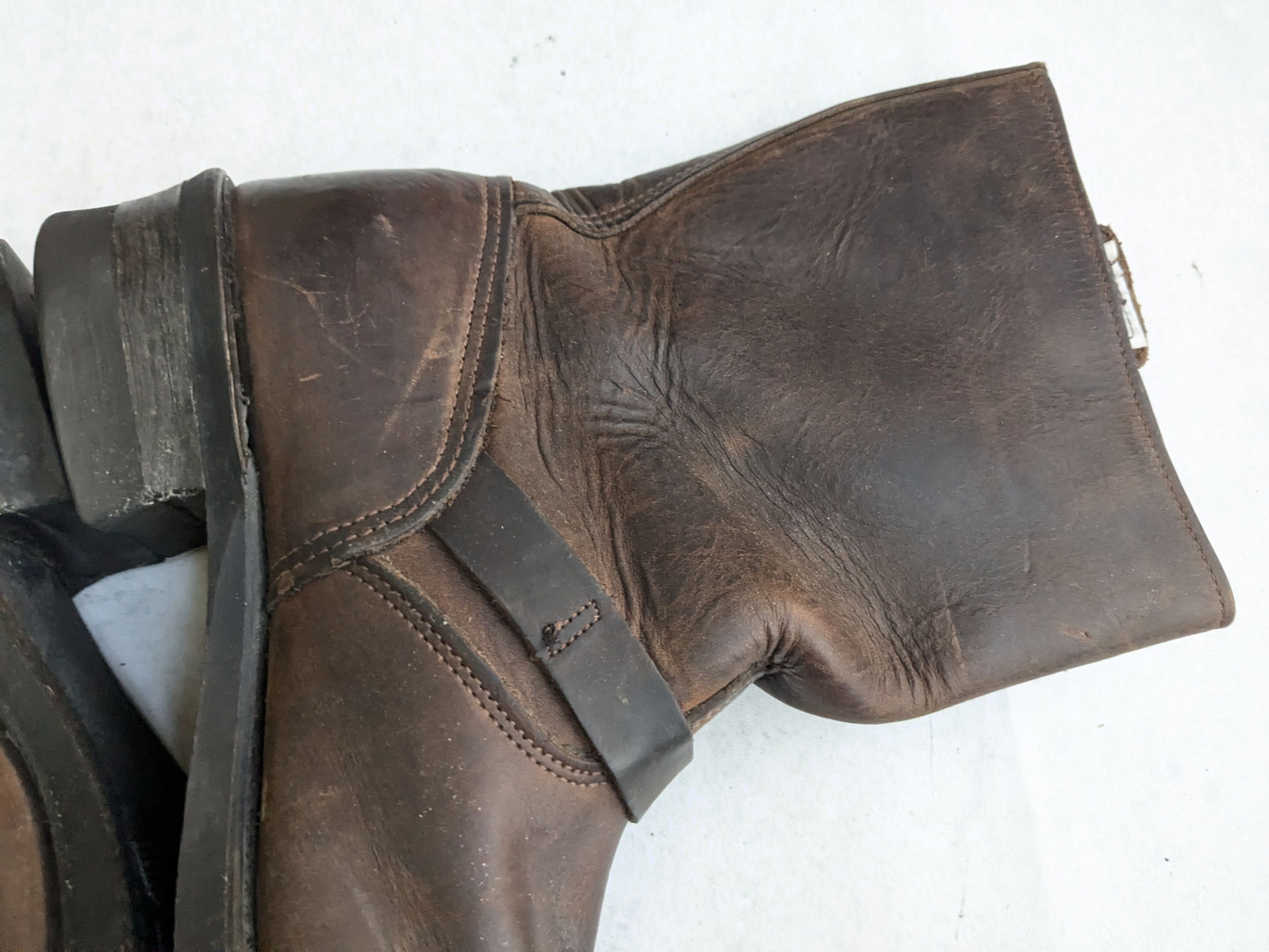 Frye Frye Harness Brown Leather 10.5 M Leather Buckle Punk Size US 10.5 / EU 43-44 - 16 Thumbnail