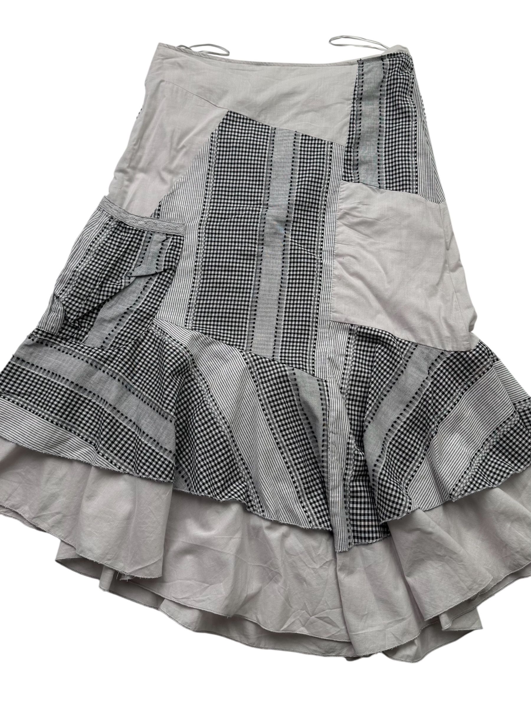Japanese Brand Vintage Cargo Asymmetry Flare Skirt W1739(V9) Size 27" / US 4 / IT 40 - 2 Thumbnail