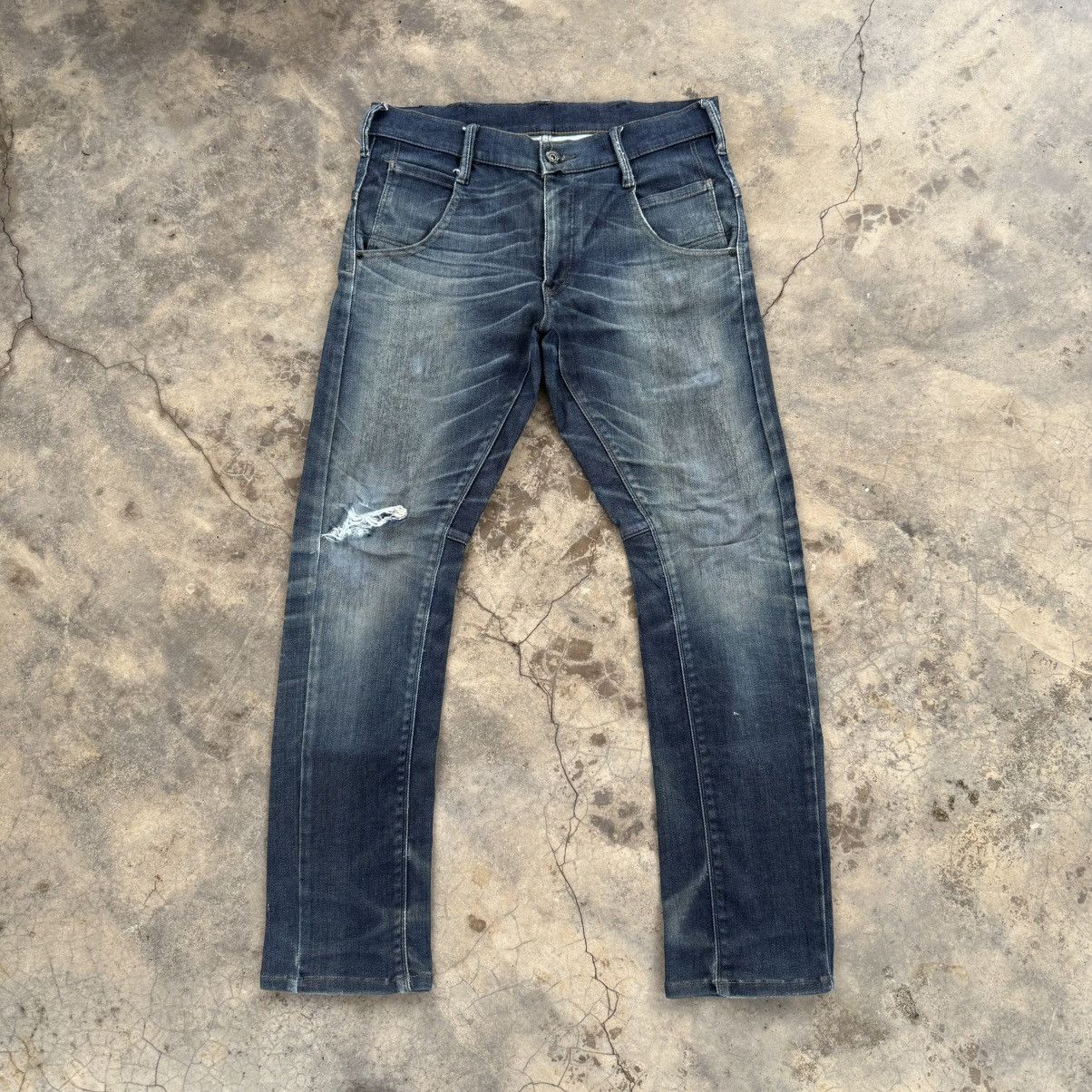 Edwin VINTAGE EDWIN JERSEY FADED RIPPEP JEAN DENIM PANTS Size US 34 / EU 50 - 1 Thumbnail