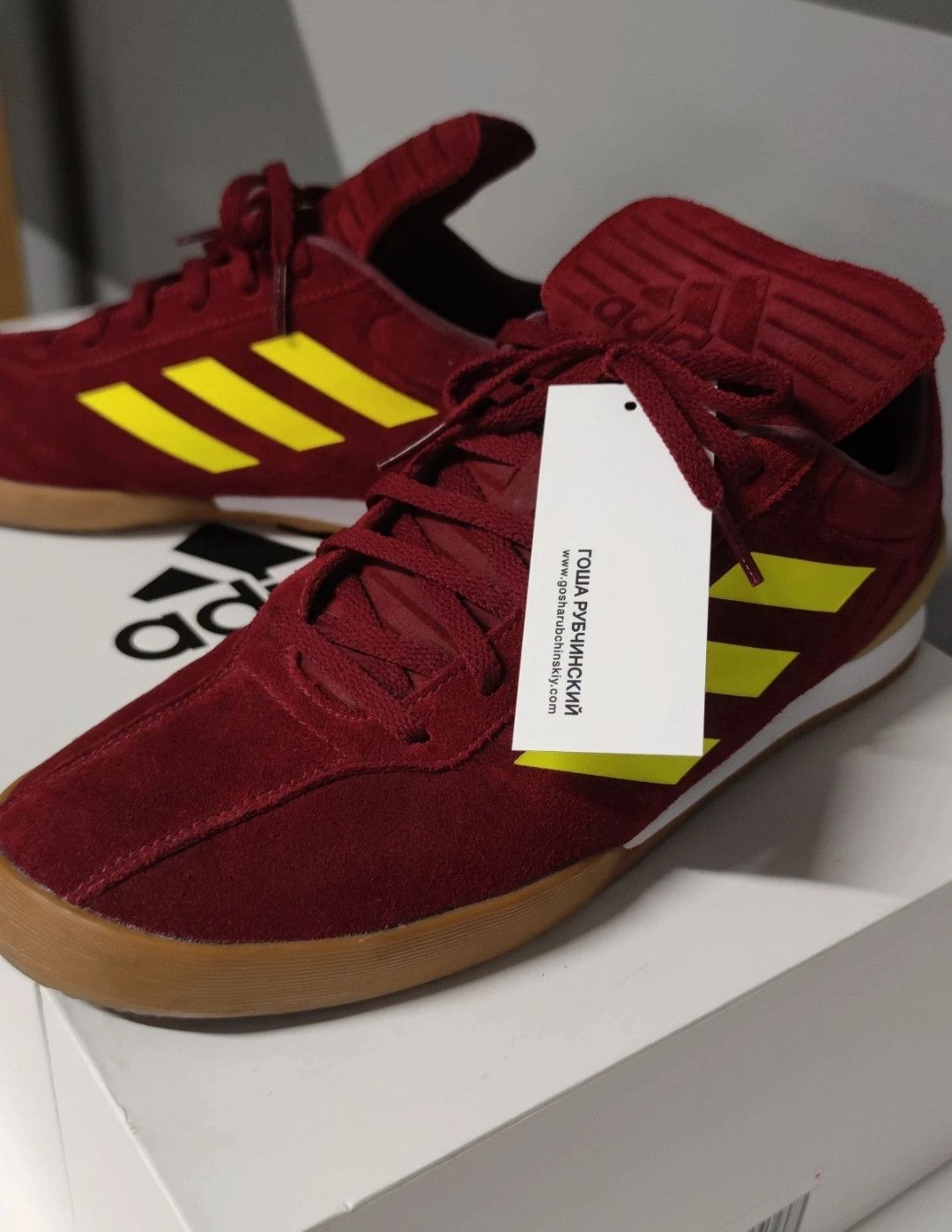 Adidas × Gosha Rubchinskiy Copa Super AC8674 Burgundy Size US 10 / EU 43 - 4 Thumbnail