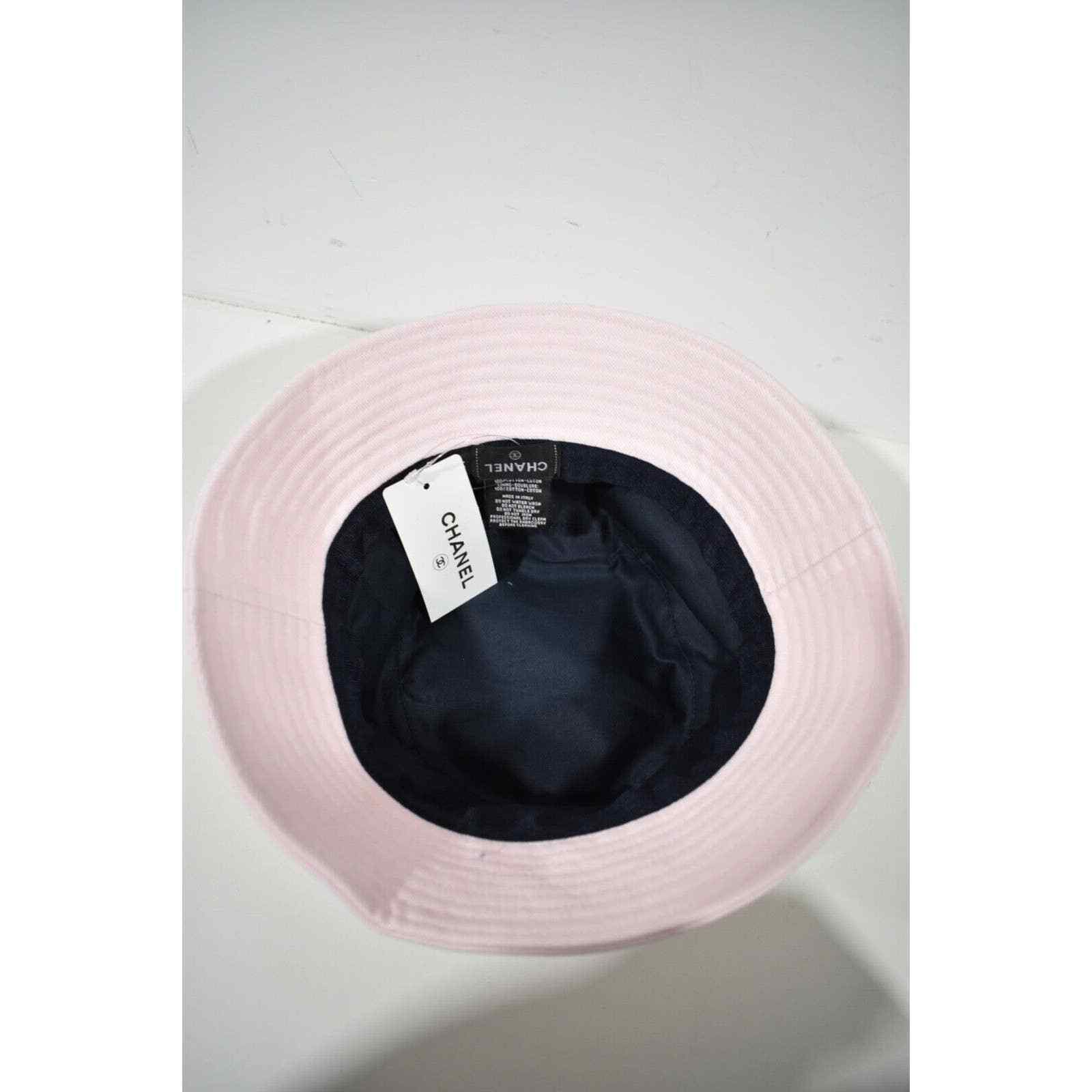Chanel Chanel Denim Crystal Sequin Sun Cloche Bucket Hat Medium M Size ONE SIZE - 8 Thumbnail