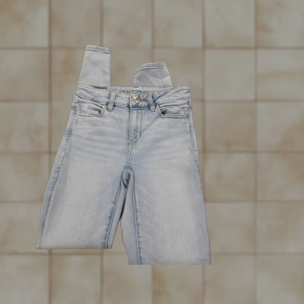 American Eagle Outfitters American Eagle Womens 0 High Rise skinny blue Jeggings Size 25" / US 0 / IT 36 - 1 Thumbnail