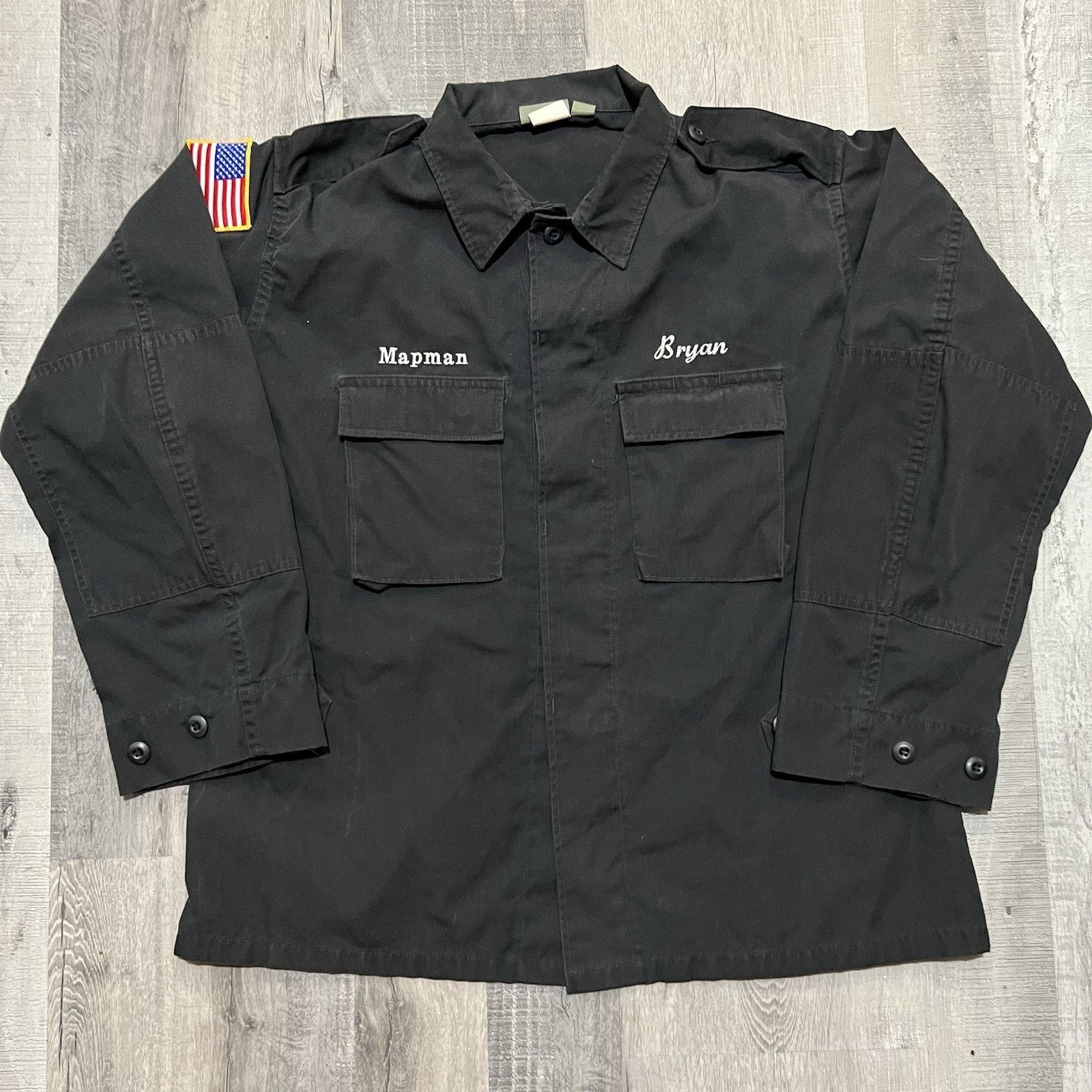 Other VTG Wyoming Mine Rescue Black Military Cotton Shirt Solvay Size US L / EU 52-54 / 3 - 2 Thumbnail