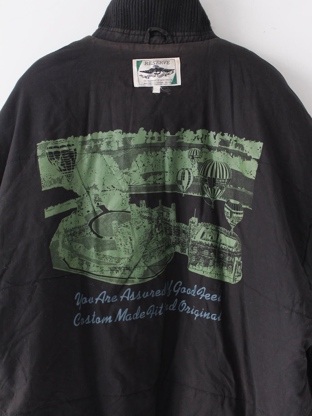 Vintage 1990S RESERVE REVERSIBLE-LINED GRAPHIC PADDED BOMBER Size US L / EU 52-54 / 3 - 7 Thumbnail