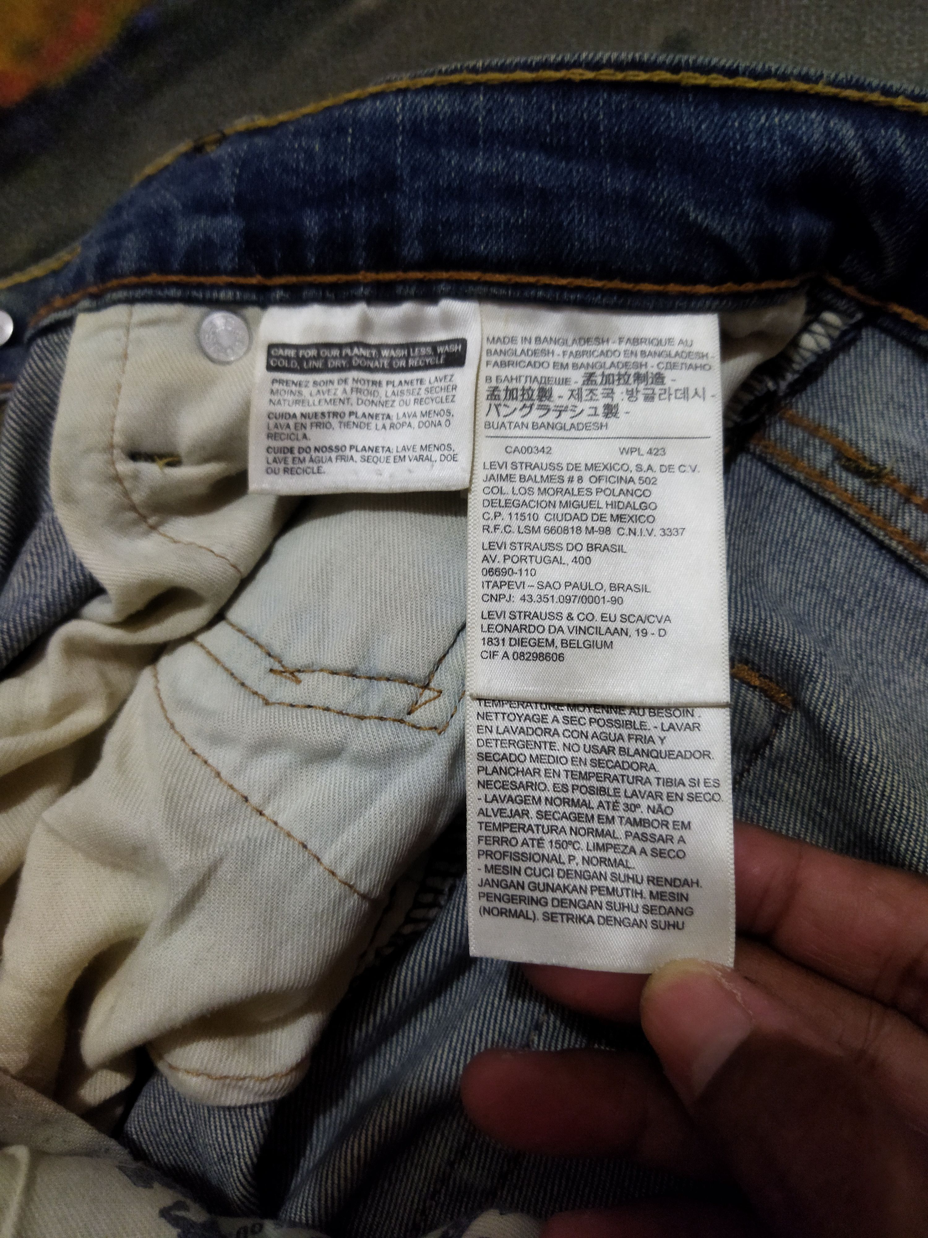 Levi's VINTAGE LEVIS 510 DISTRESSED FADED BLUE JEANS PANTS Size US 29 - 12 Thumbnail