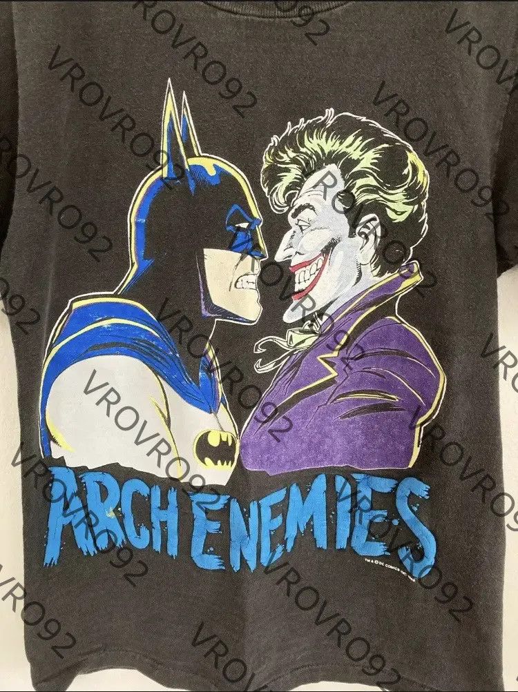 Vintage RARE Vintage 1989 Batman Joker Arch Enemies Shirt Size US S / EU 44-46 / 1 - 6 Thumbnail