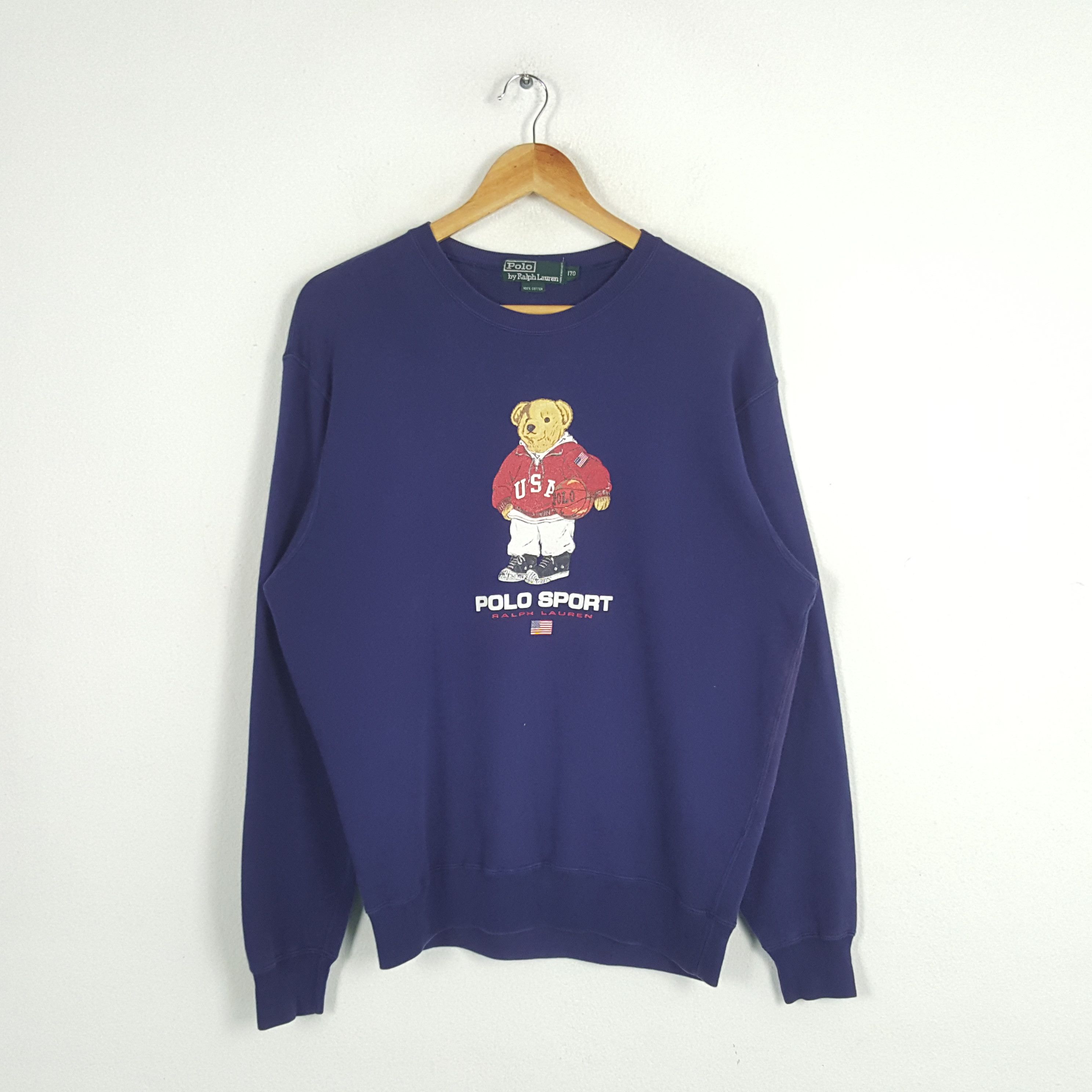 Polo Ralph Lauren × Vintage Vintage Polo Bear by Ralph Lauren American Brand Sweatshirt Size US M / EU 48-50 / 2 - 1 Thumbnail