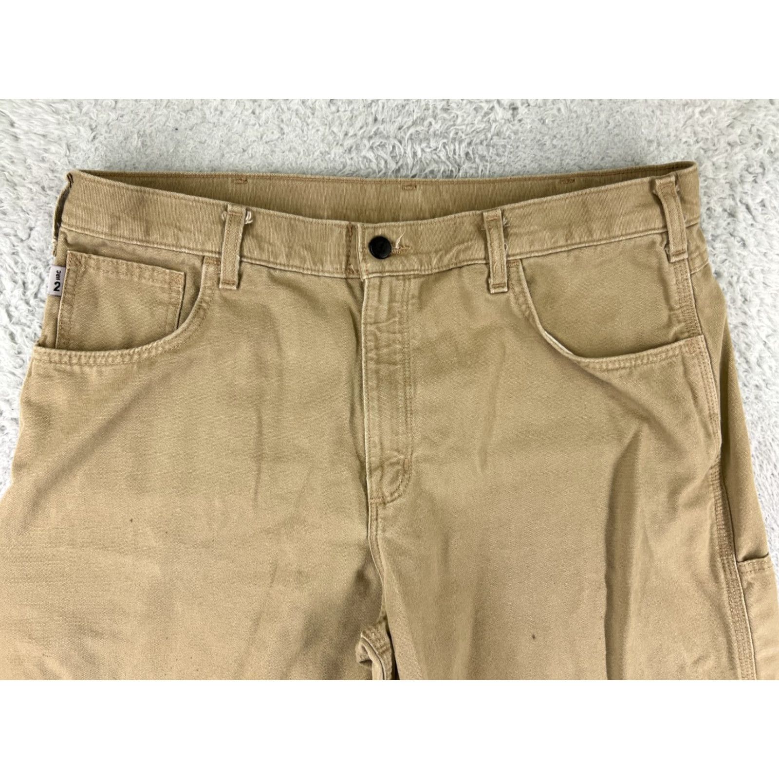 Carhartt Carhartt Pants Mens 38 Beige Duck Fabric Loose Fit FR Cat 2 2112 Cotton Blend Denim Straight 5-Pocket Relaxed Casual Workwear USA Men Size US 38 / EU 54 - 7 Thumbnail