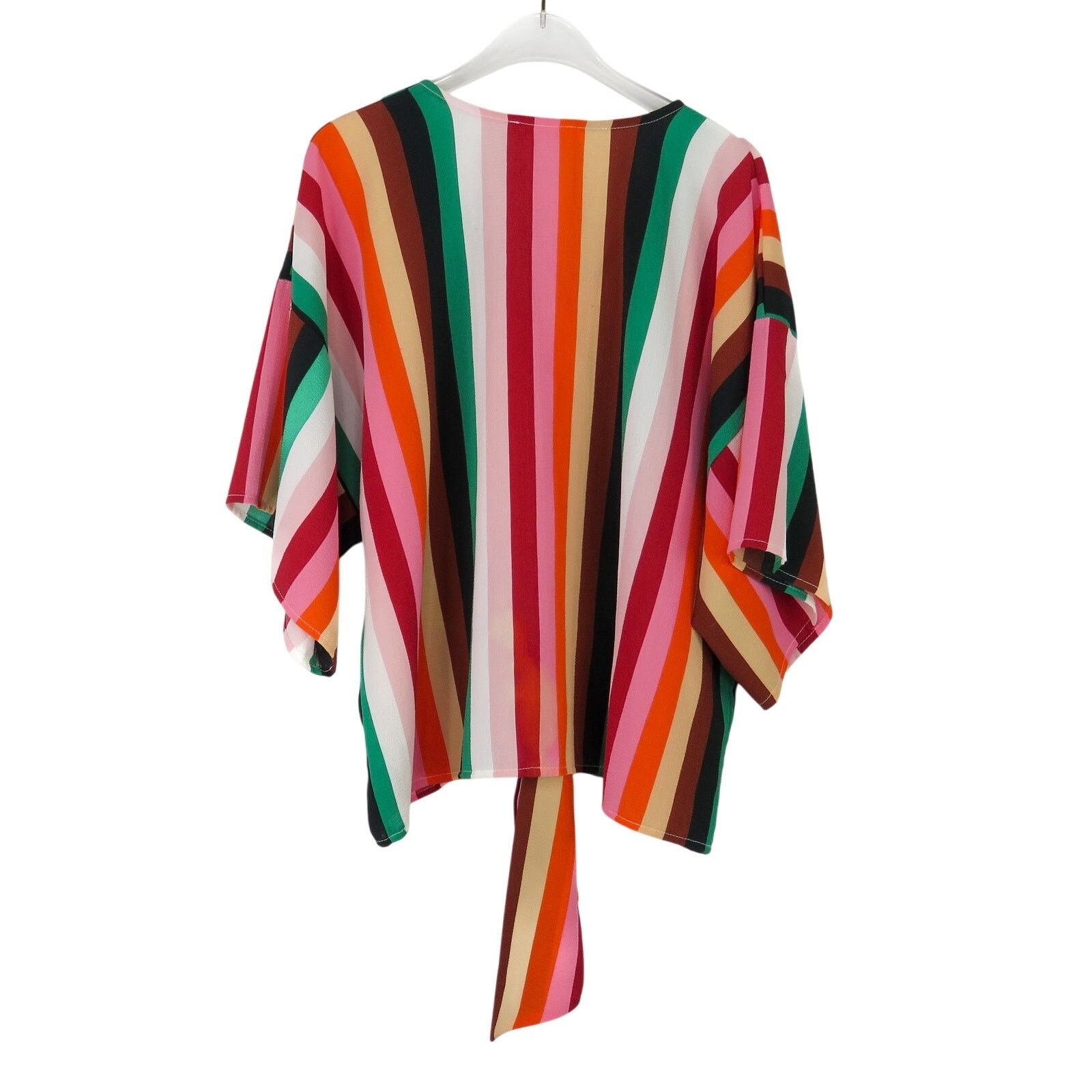 REVOLVE Lulu's Multicolor Rainbow Striped Front Tie Top Small Size S / US 4 / IT 40 - 3 Thumbnail