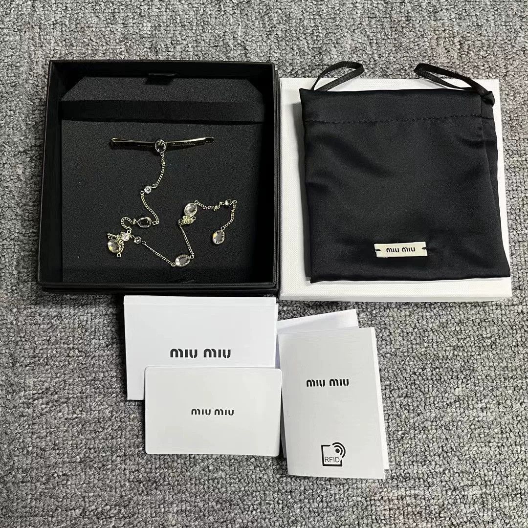 Miu Miu Miu Miu Gold Unique Design Metal Bracelet Size ONE SIZE - 1 Thumbnail