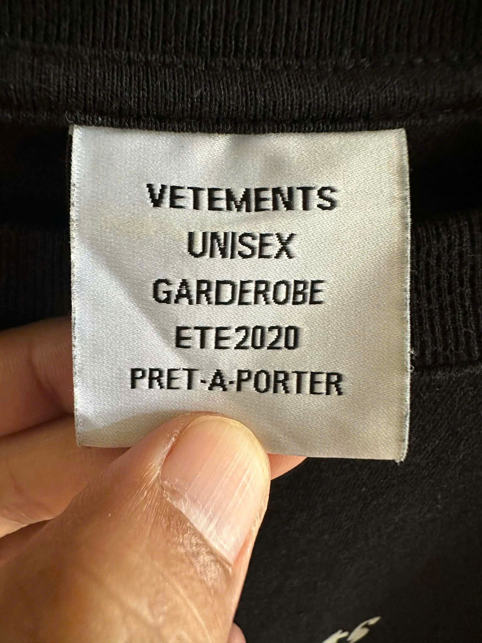 Vetements T SHIRT VETEMNES Size US XS / EU 42 / 0 - 7 Thumbnail