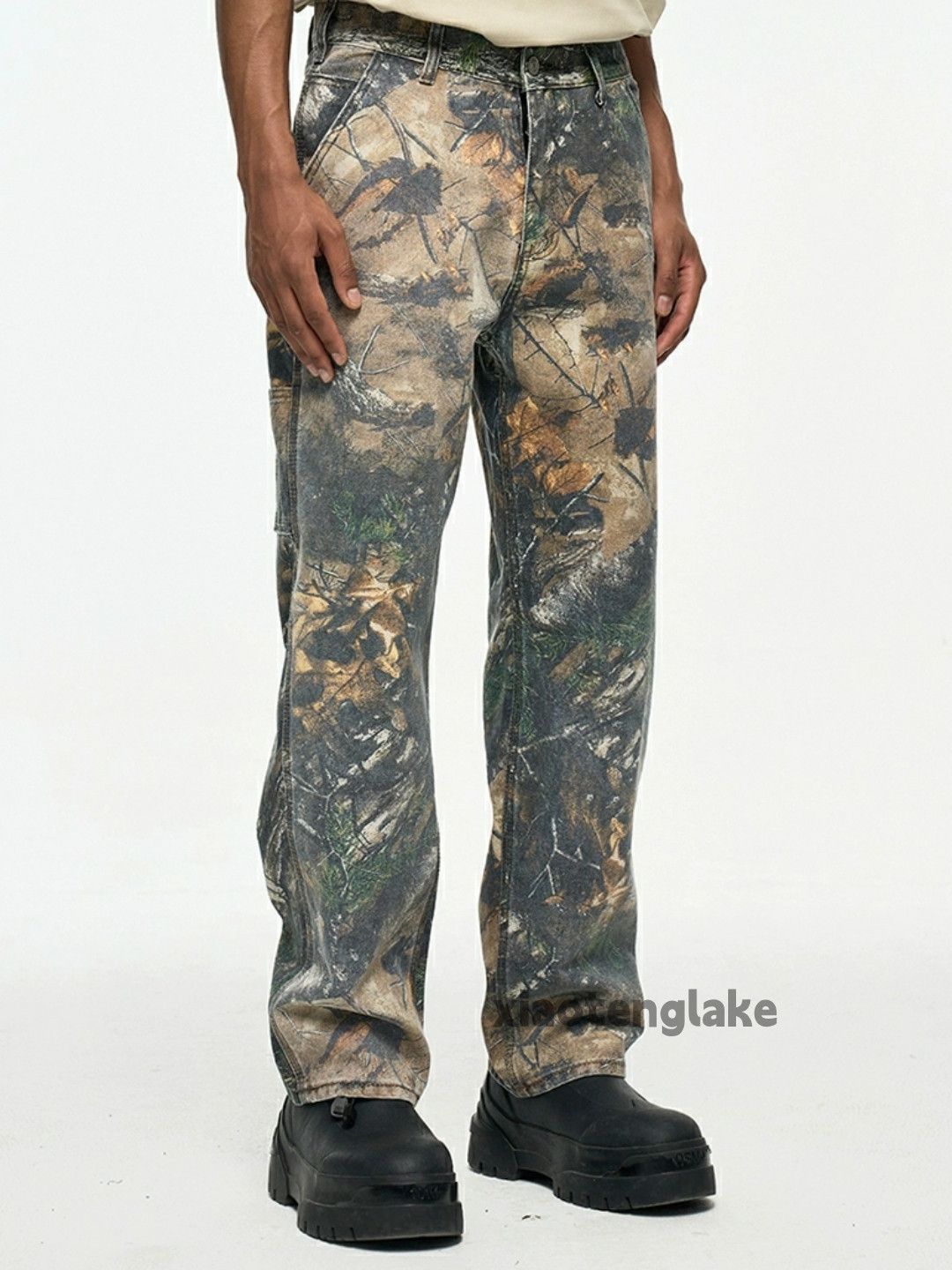 Designer × Japanese Brand × Vintage Unisex washed faded full pattern hiphop carpenter pants Size US 36 / EU 52 - 1 Thumbnail