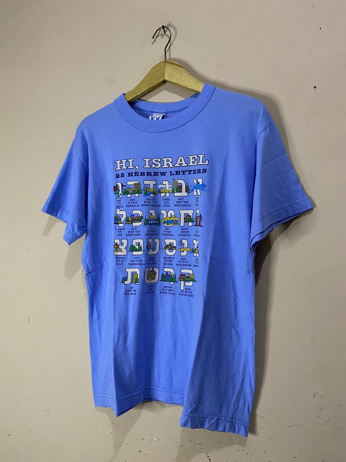 Vintage Vintage Israel “22 Hebrew Letters” Tee Size US M / EU 48-50 / 2 - 2 Thumbnail