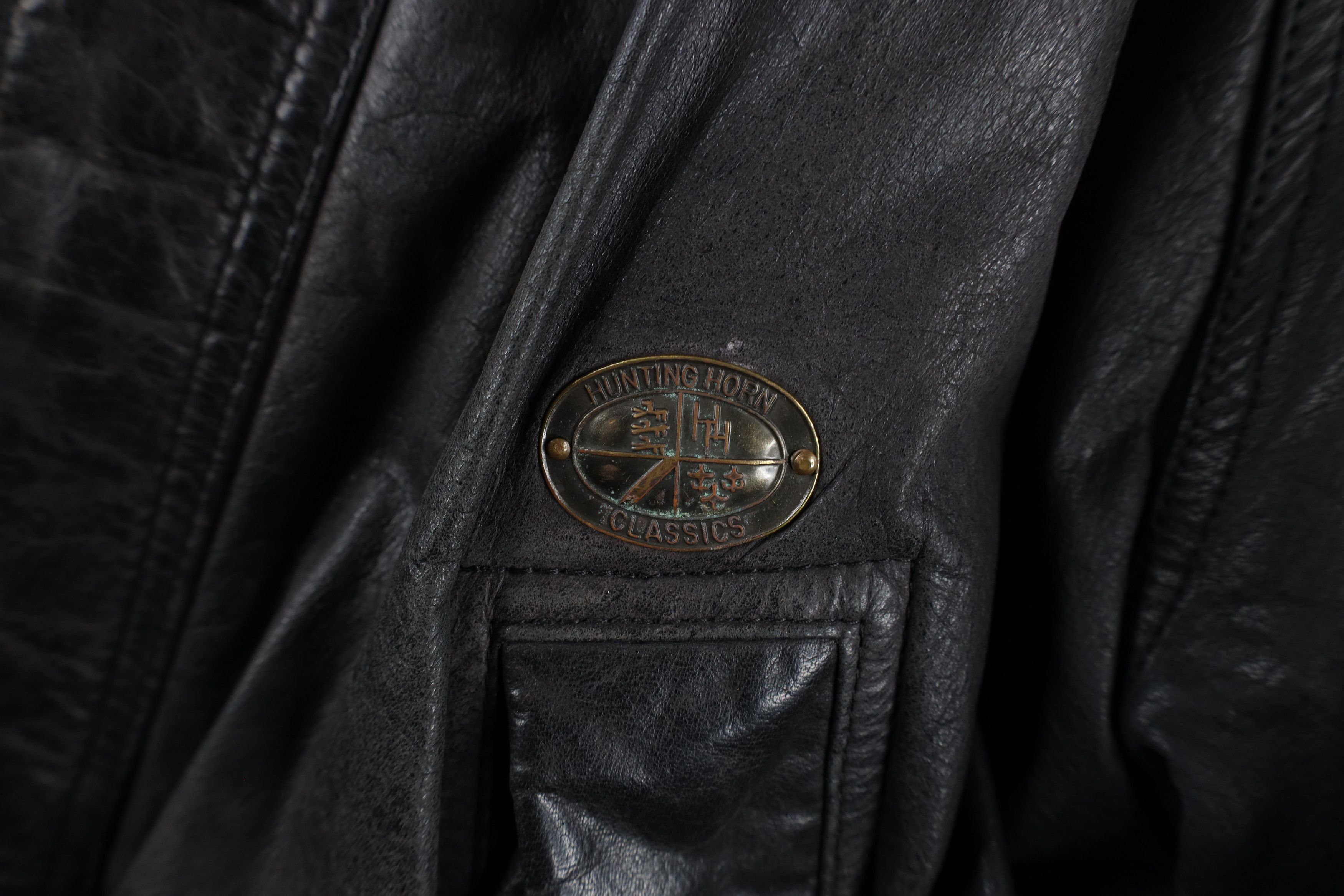 Vintage Vintage 90s Streetwear Hooded Leather Bomber Jacket Black Size US L / EU 52-54 / 3 - 4 Thumbnail