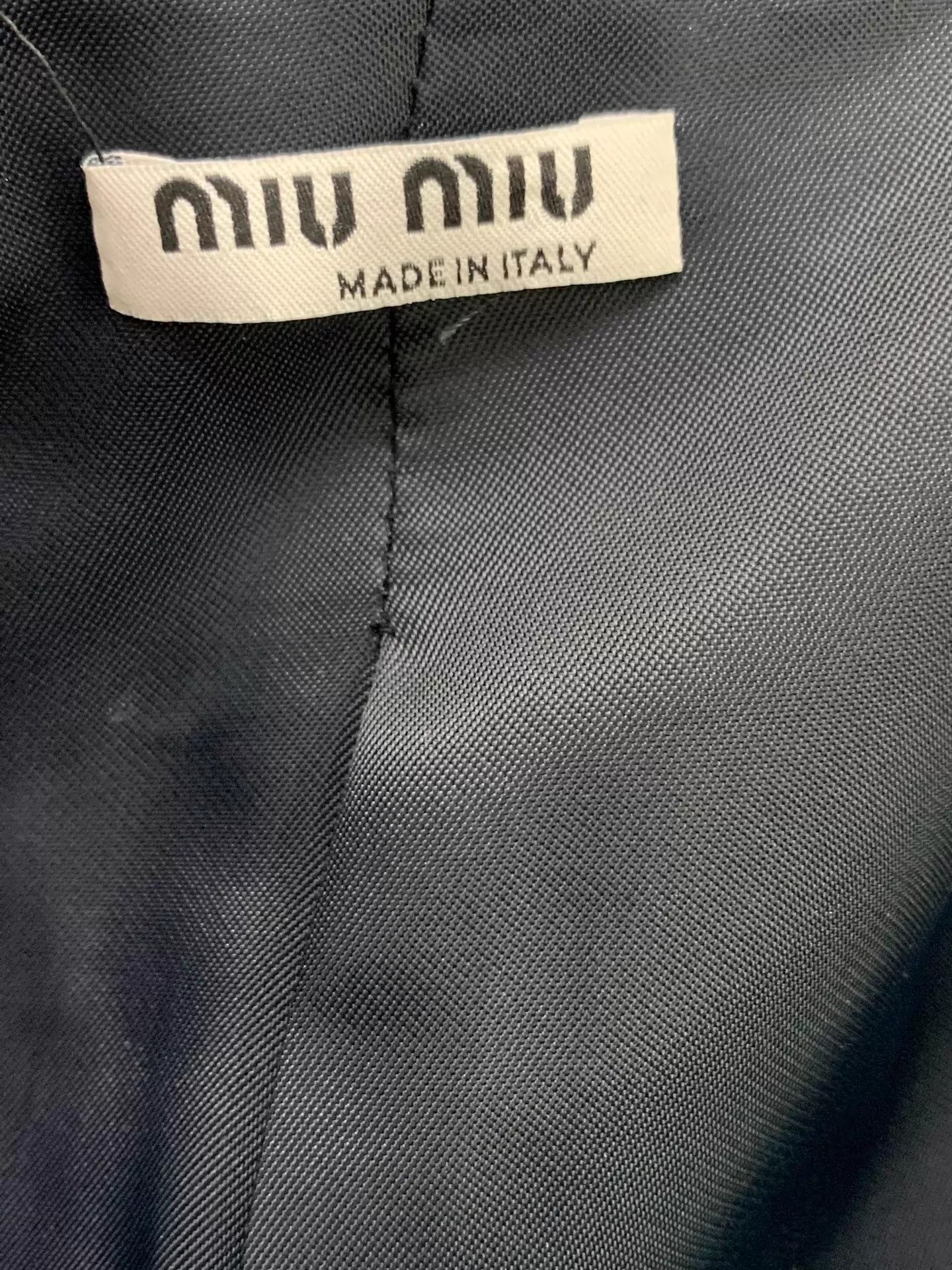 Miu Miu MIU MIU Black Velvet Color Blocked Jacket New Size XS / US 0-2 / IT 36-38 - 4 Thumbnail
