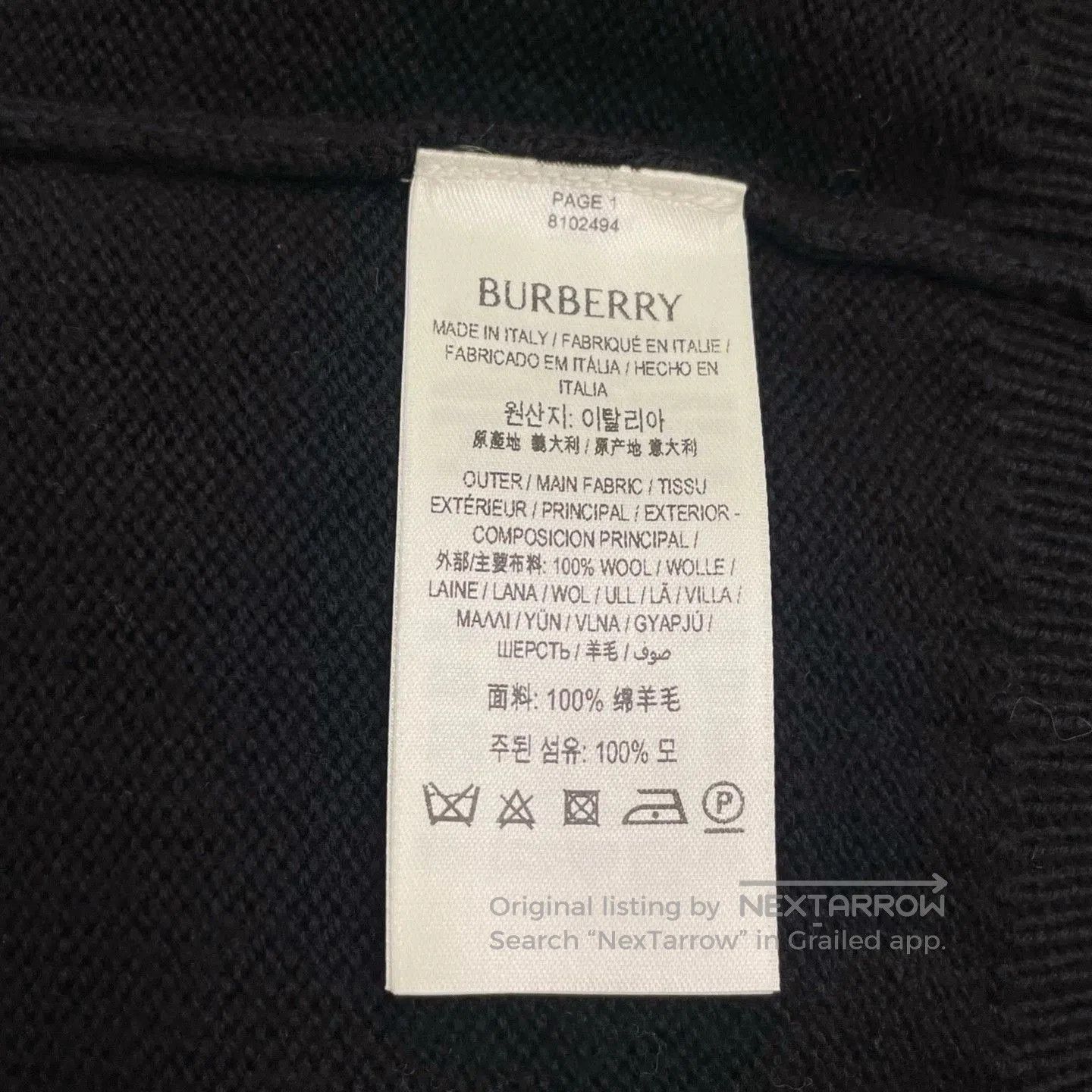 Burberry Burberry Logo Patch Black Sweater. Size US M / EU 48-50 / 2 - 6 Thumbnail