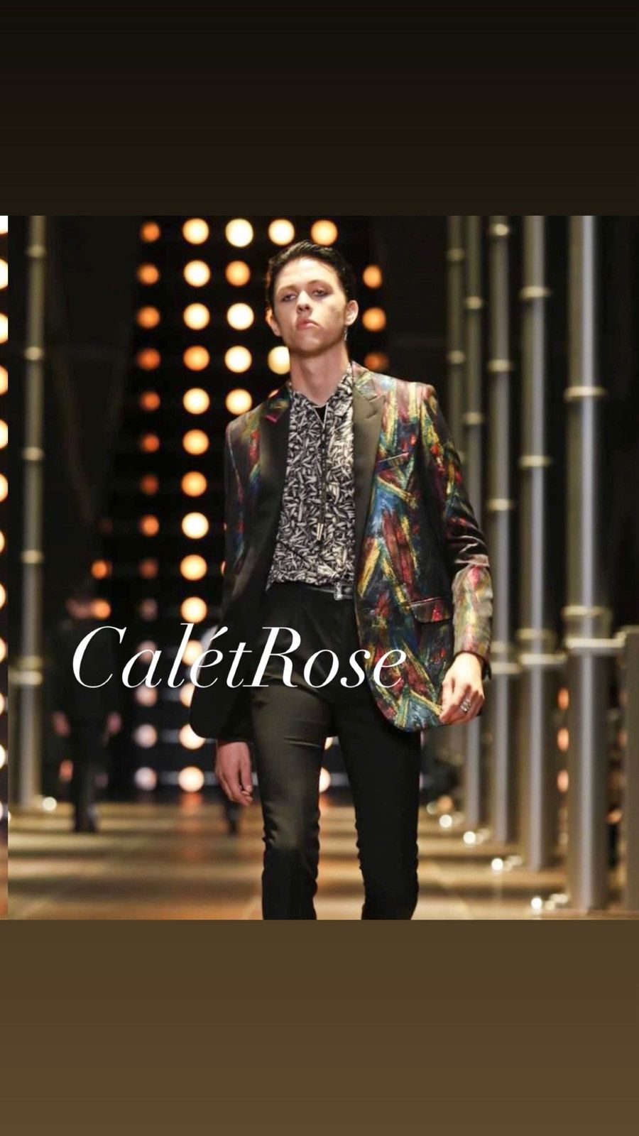 Saint Laurent Paris SS14 Saint Laurent Black white Brush squiggle silk shirt Size US M / EU 48-50 / 2 - 2 Thumbnail