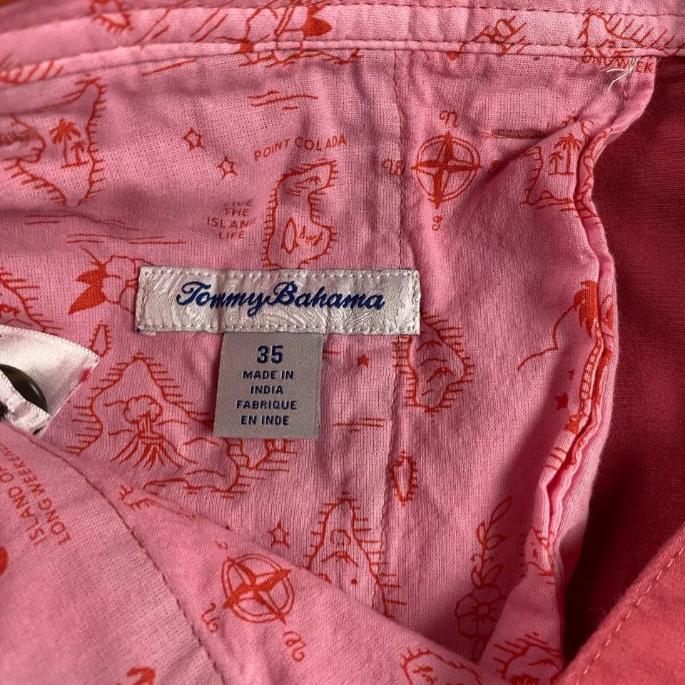 Tommy Bahama Tommy Bahama Shorts Men's 35 Red Casual Chino Cotton Blend Size US 35 - 6 Thumbnail