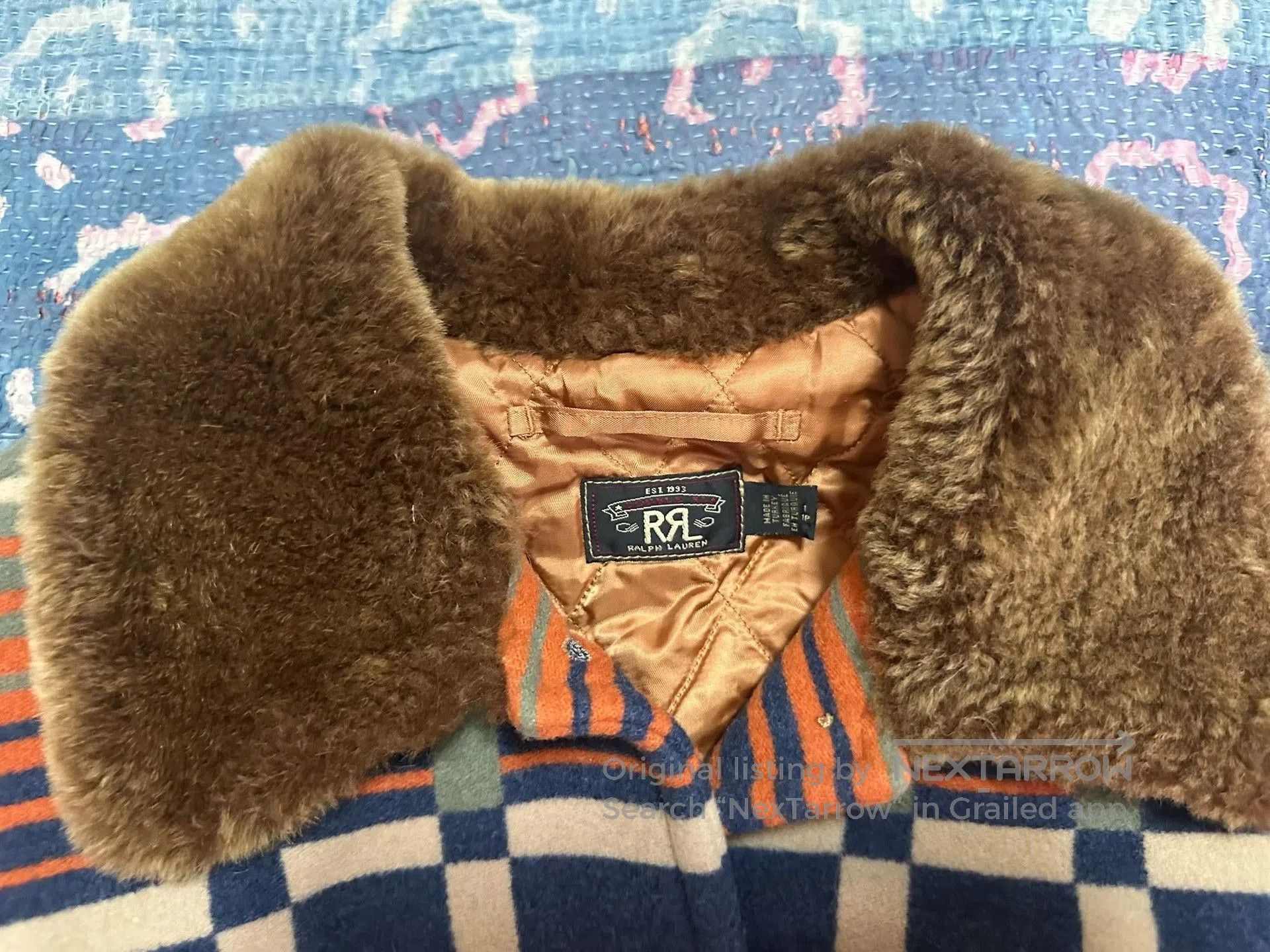 RRL Ralph Lauren RRL Women's Striped Fur Collar Jacket. Size S / US 4 / IT 40 - 5 Thumbnail