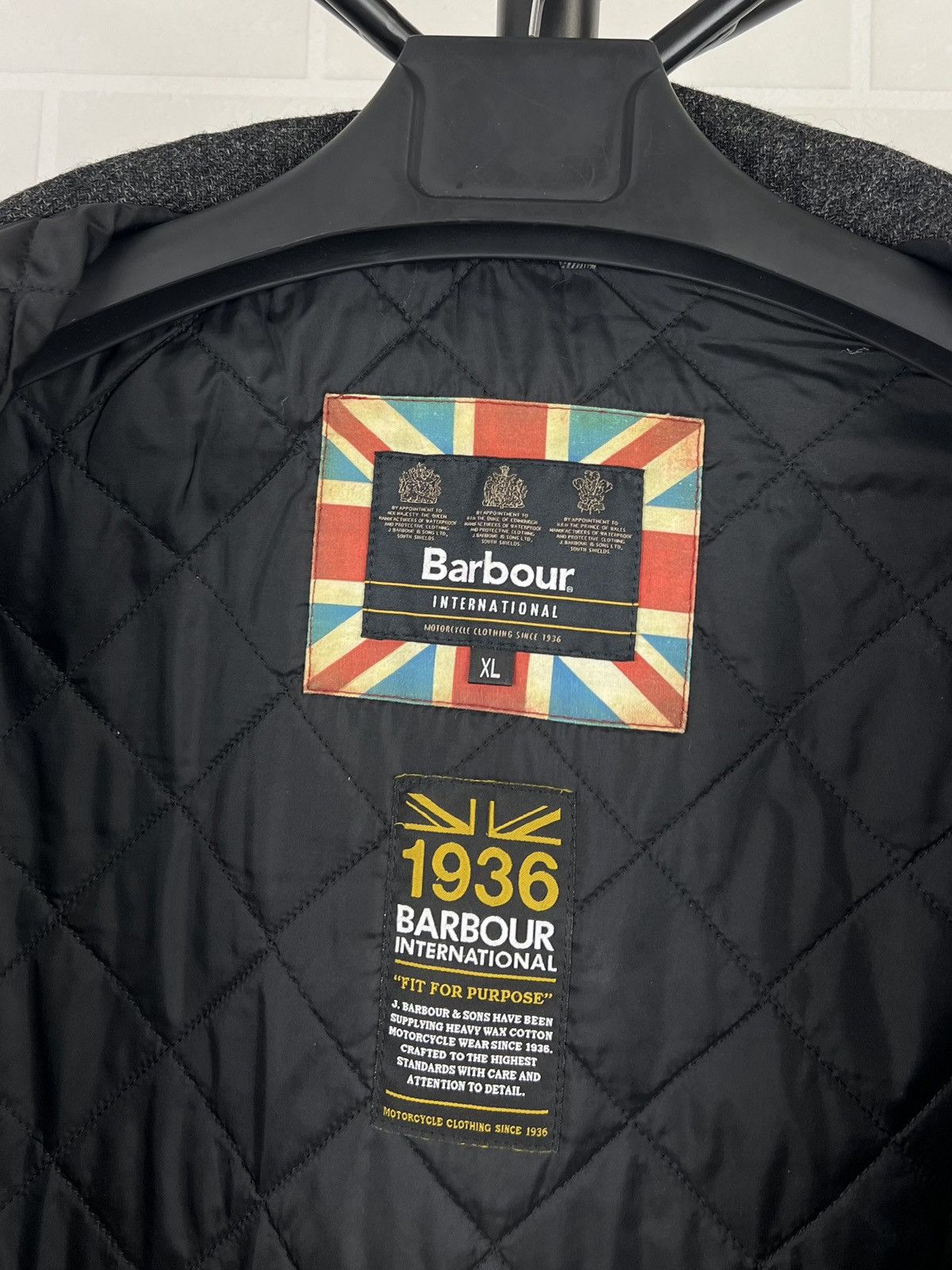 Barbour BARBOUR INTERNATIONAL Wax Jacket STRUTS Hand Logo Black Mens Size US XL / EU 56 / 4 - 13 Thumbnail