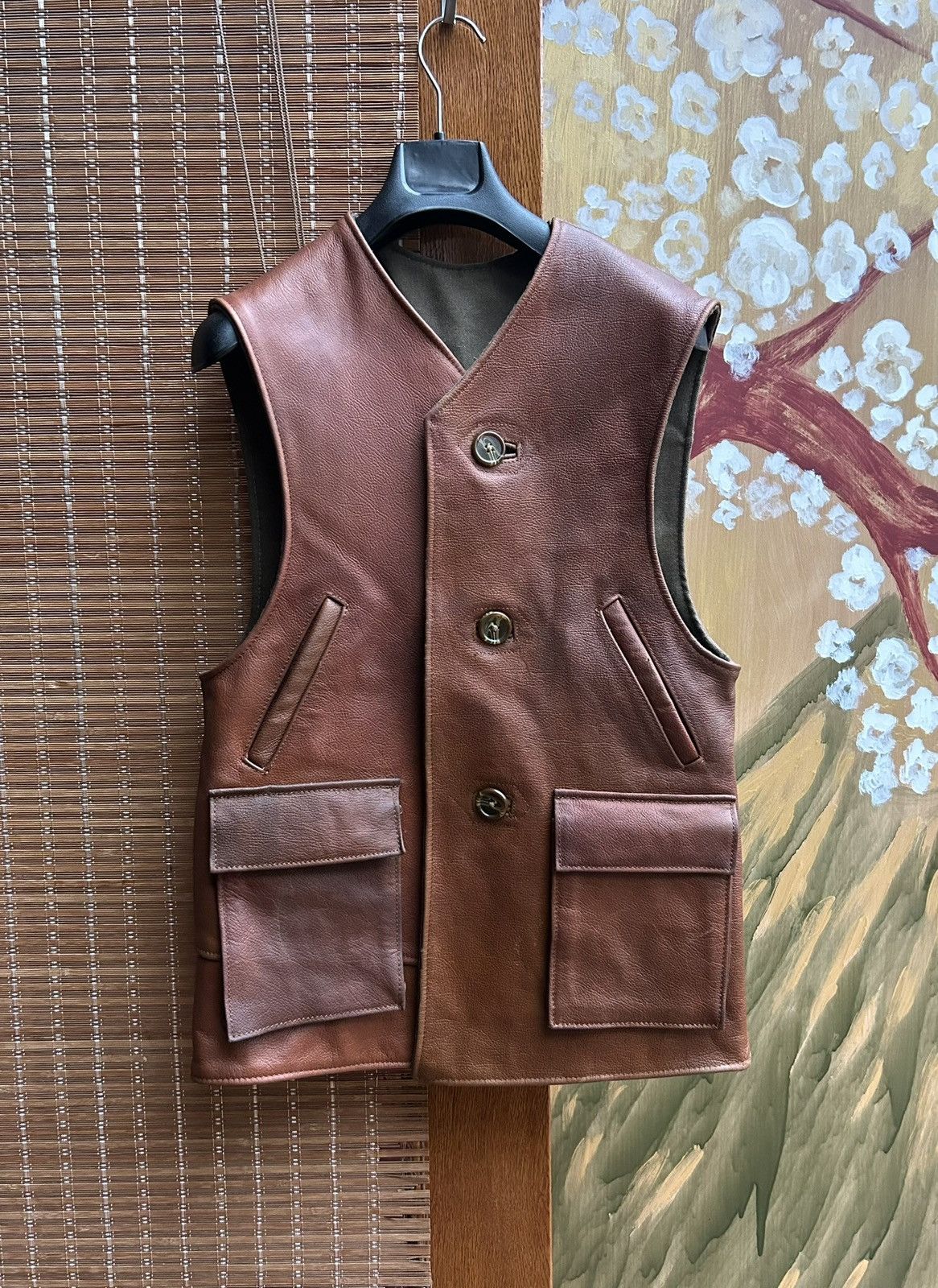 Vintage Vintage Moss Leather Goods Brown Leather Jerkin Jacket Vest Size US S / EU 44-46 / 1 - 1 Thumbnail