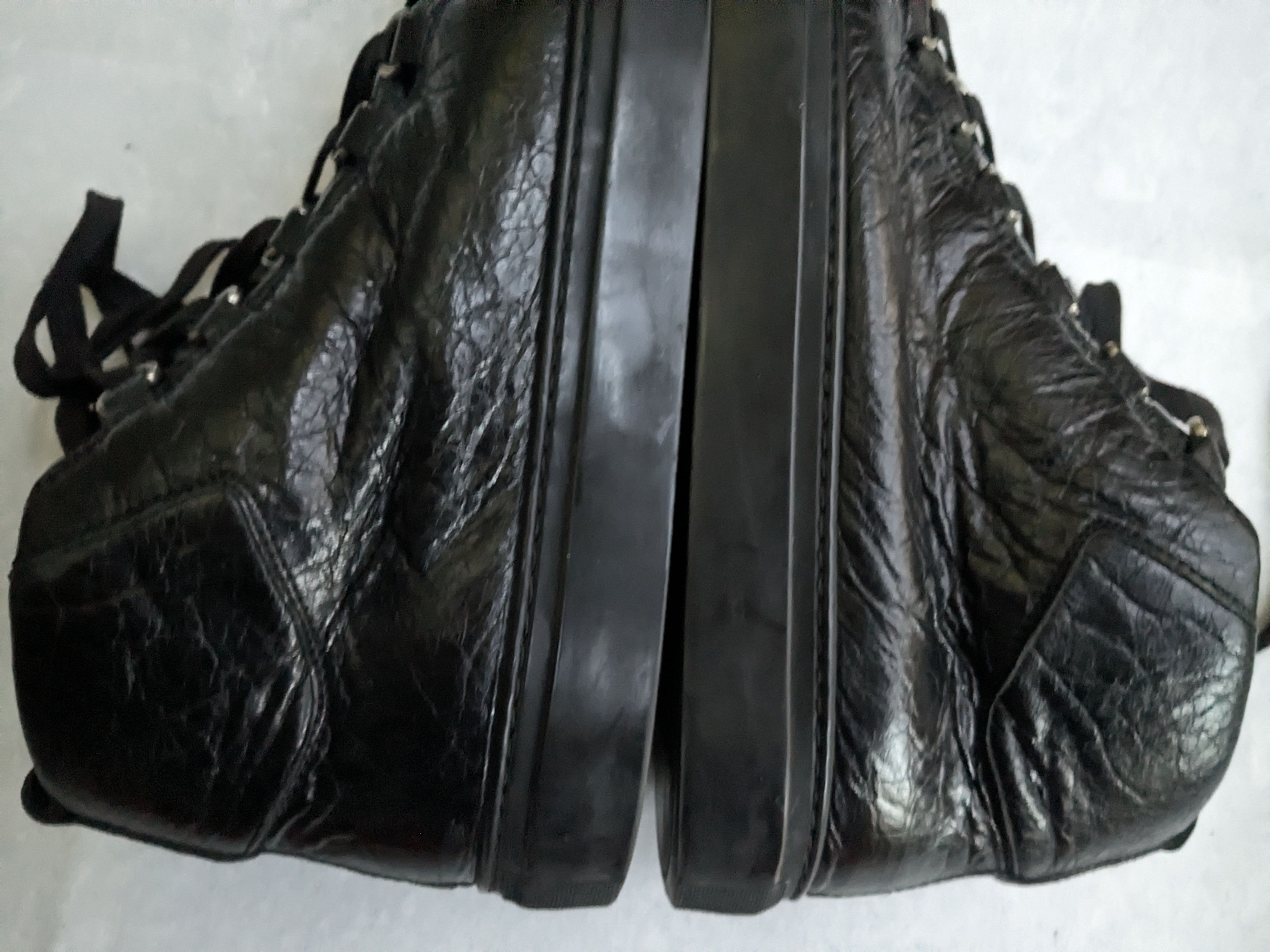 Balenciaga Balenciaga Arena Black 9 High Tops Leather Sneakers Size US 9 / EU 42 - 10 Thumbnail