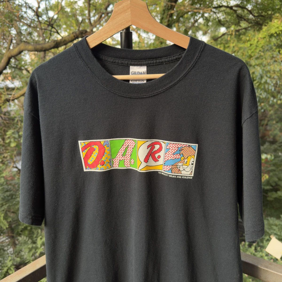 Vintage Dare Resist Drugs Acid Tab LSD Shirt ERD Grunge Chrome Faded Size US L / EU 52-54 / 3 - 4 Thumbnail