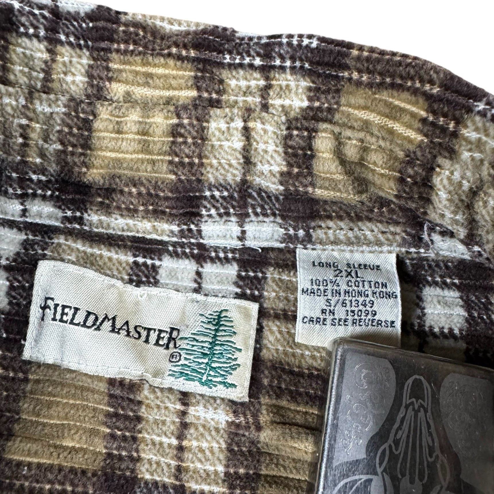 Vintage VINTAGE Fieldmaster Corduroy Flannel Shirt Men 2XL Heavyweight Outdoor Hiking Huntin Brown Plaid 80s 90s Mens Size US XXL / EU 58 / 5 - 4 Thumbnail