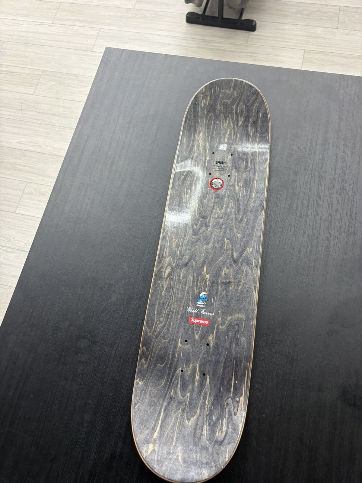Supreme Supreme Smurfs Skateboard Deck Black Size ONE SIZE - 4 Thumbnail