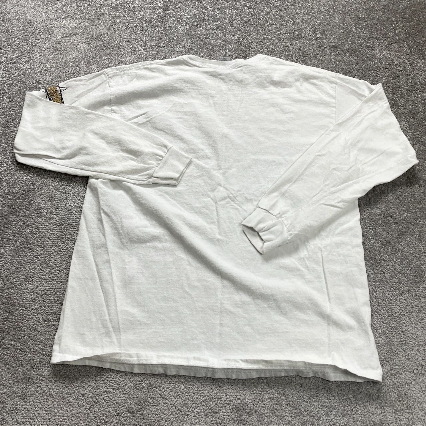 Gildan VINTAGE? No — Gildan Crew Neck Tee Womens Large White Long Sleeve Cotton Logo Basic Shirt Adult Women L White Classic Sports 90s Size L / US 10 / IT 46 - 2 Thumbnail