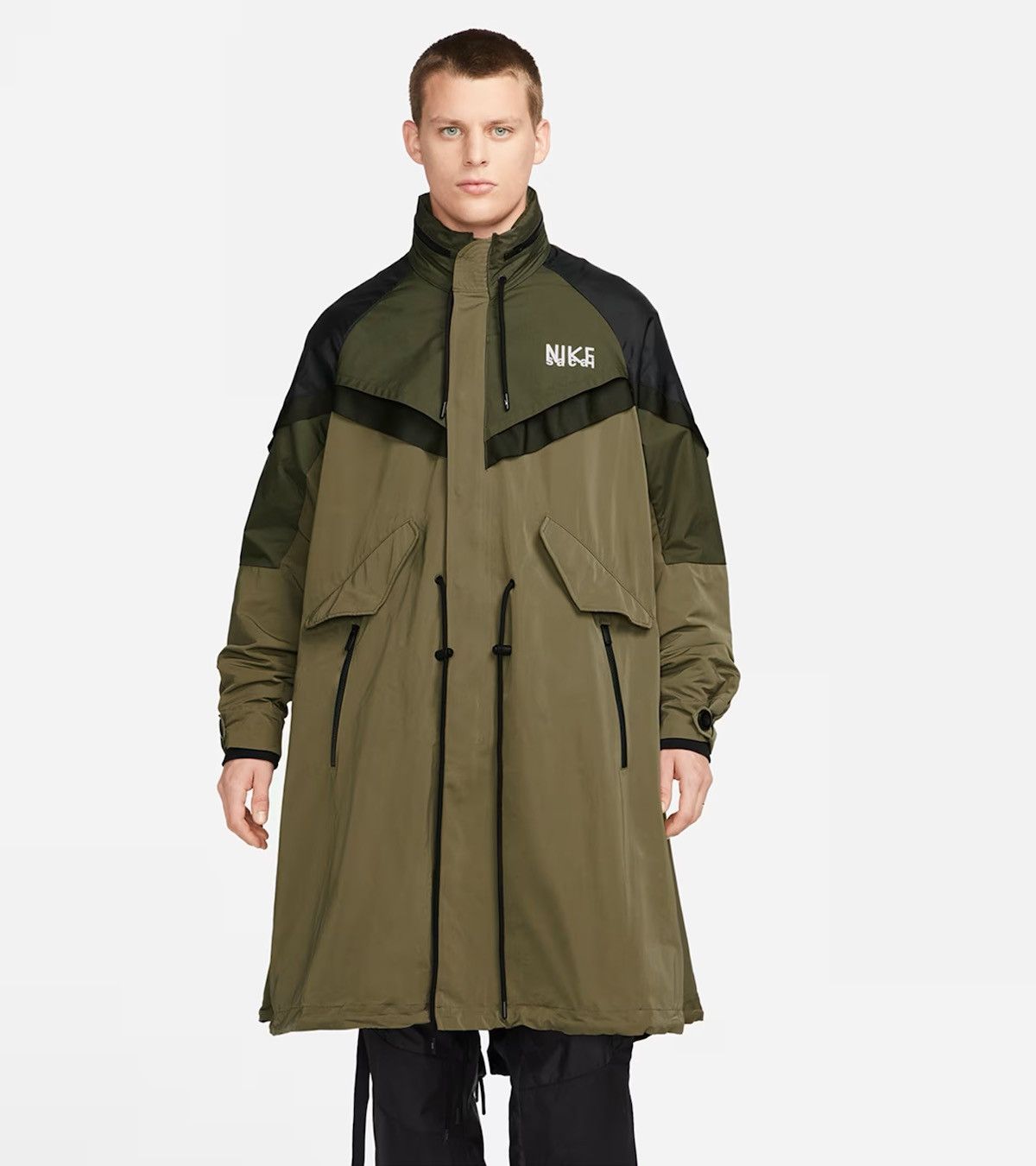 Nike × Sacai Nike x Sacai Trench Coat Jacket Hideen Hood Size XL Size US XL / EU 56 / 4 - 2 Thumbnail
