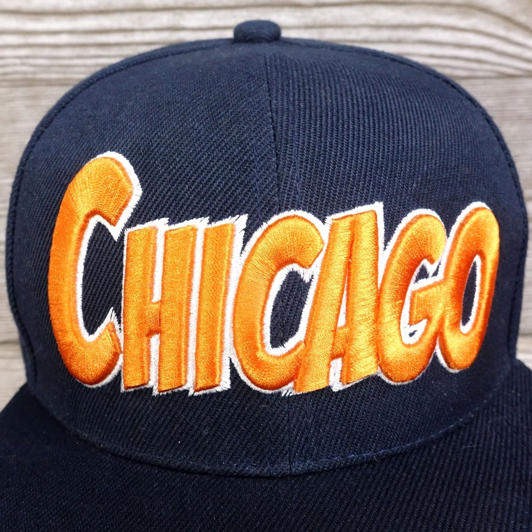 Vintage Six Flags CHICAGO ILLINOIS NAVY BLUE ADJUSTABLE SNAPBACK BASEBALL HAT CAP Size ONE SIZE - 2 Thumbnail