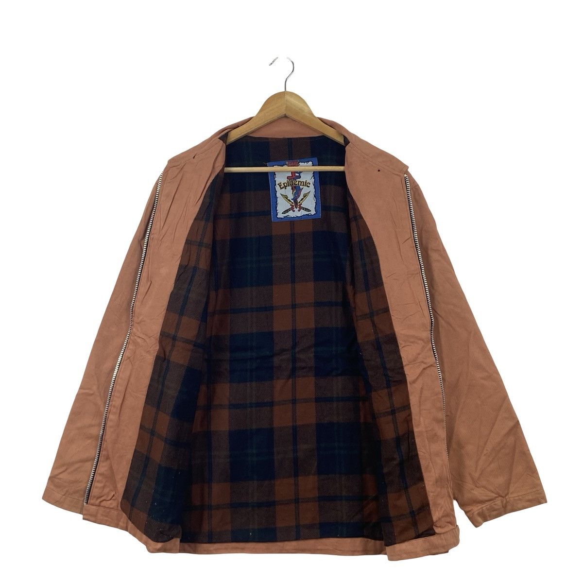 Vintage Vintage EPIDEMIC Zip-Up Jacket Plaid LWorkwear Style Size US L / EU 52-54 / 3 - 8 Thumbnail