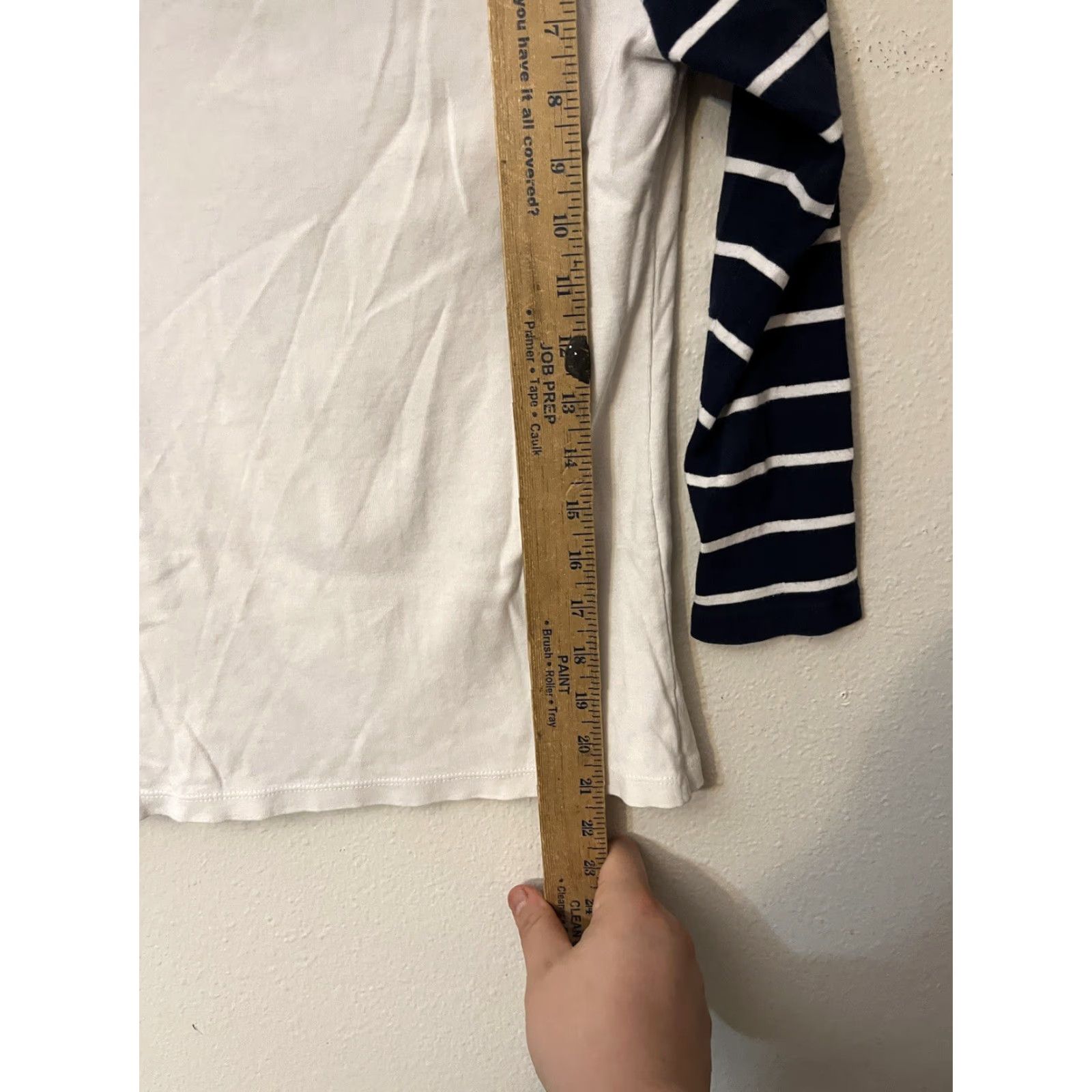 Ralph Lauren Ralph Lauren Shirt Navy Blue & White PM Nautical Stripe 100% Cotton Boatneck Pullover Women PM Shirt, Nautical, 3/4 Sleeve, Knit, Vintage? No. Size M / US 6-8 / IT 42-44 - 5 Thumbnail