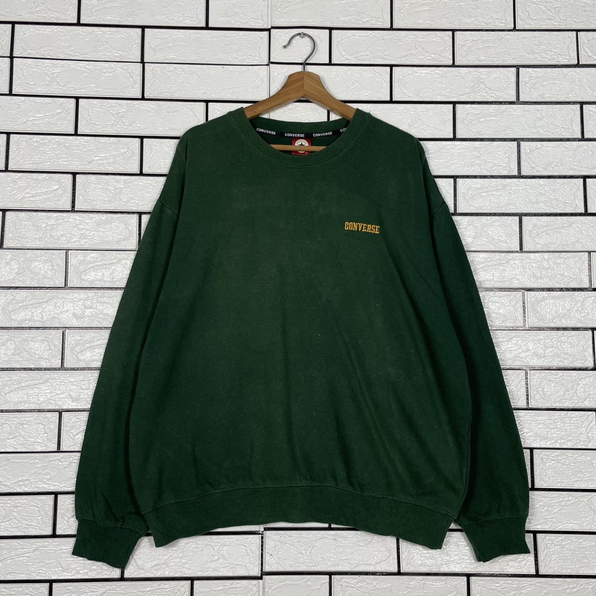 Converse Converse Big Logo Green Sweatshirt Size US L / EU 52-54 / 3 - 1 Thumbnail