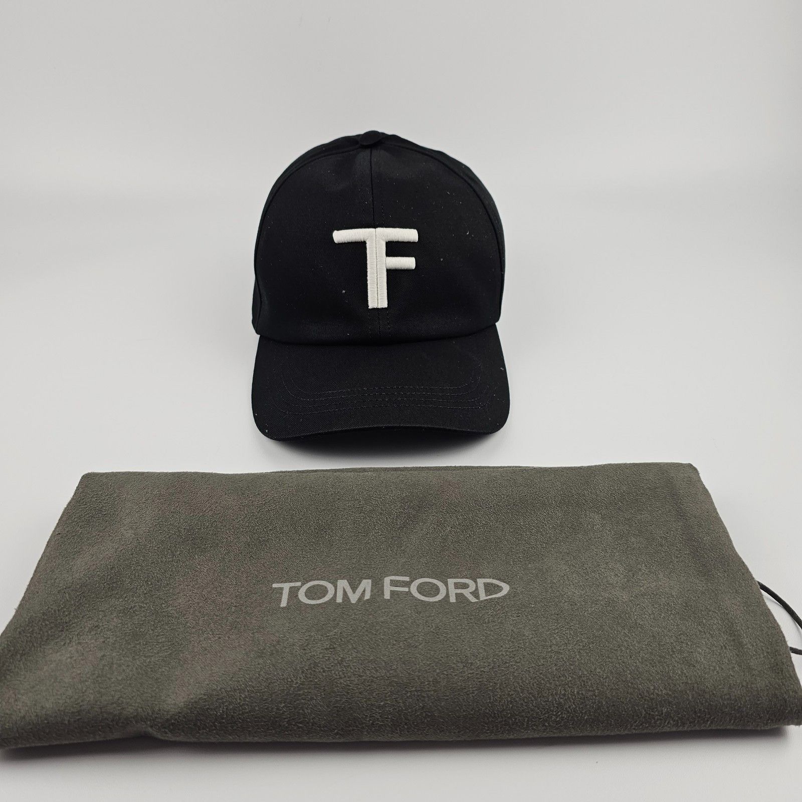 Tom Ford Black Cotton Baseball Cap New & Authentic (Men's si