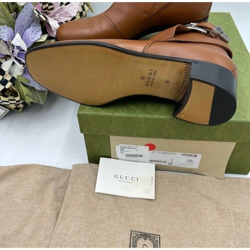 Gucci Men, Gucci, leather ankle boots size 9, made in Italy Size US 9.5 / EU 42-43 - 9 Thumbnail