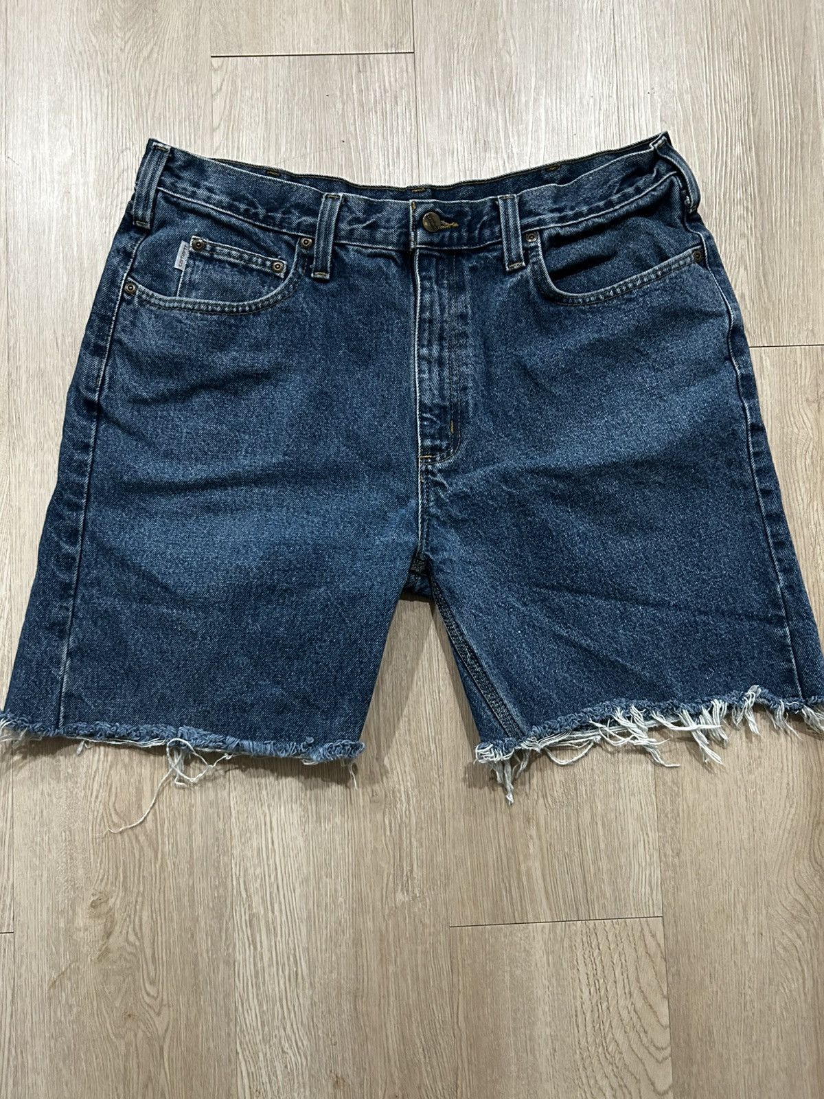 Carhartt blue cutoff denim shorts Size US 38 / EU 54 - 1 Thumbnail