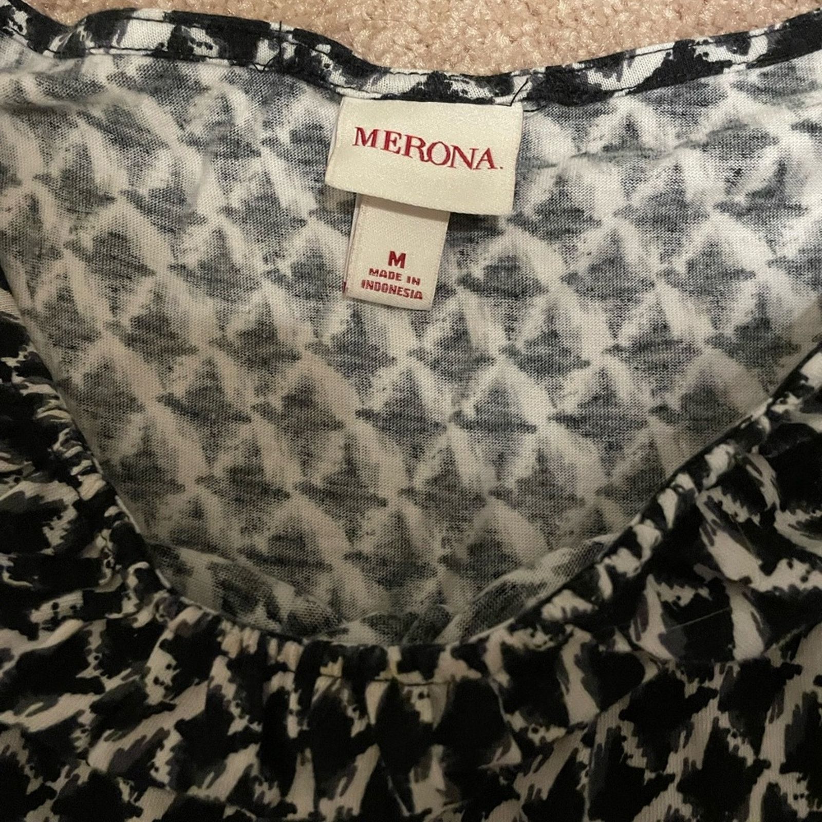 Merona NWOT Merona Houndstooth Fitted Dress Size M / US 6-8 / IT 42-44 - 3 Thumbnail
