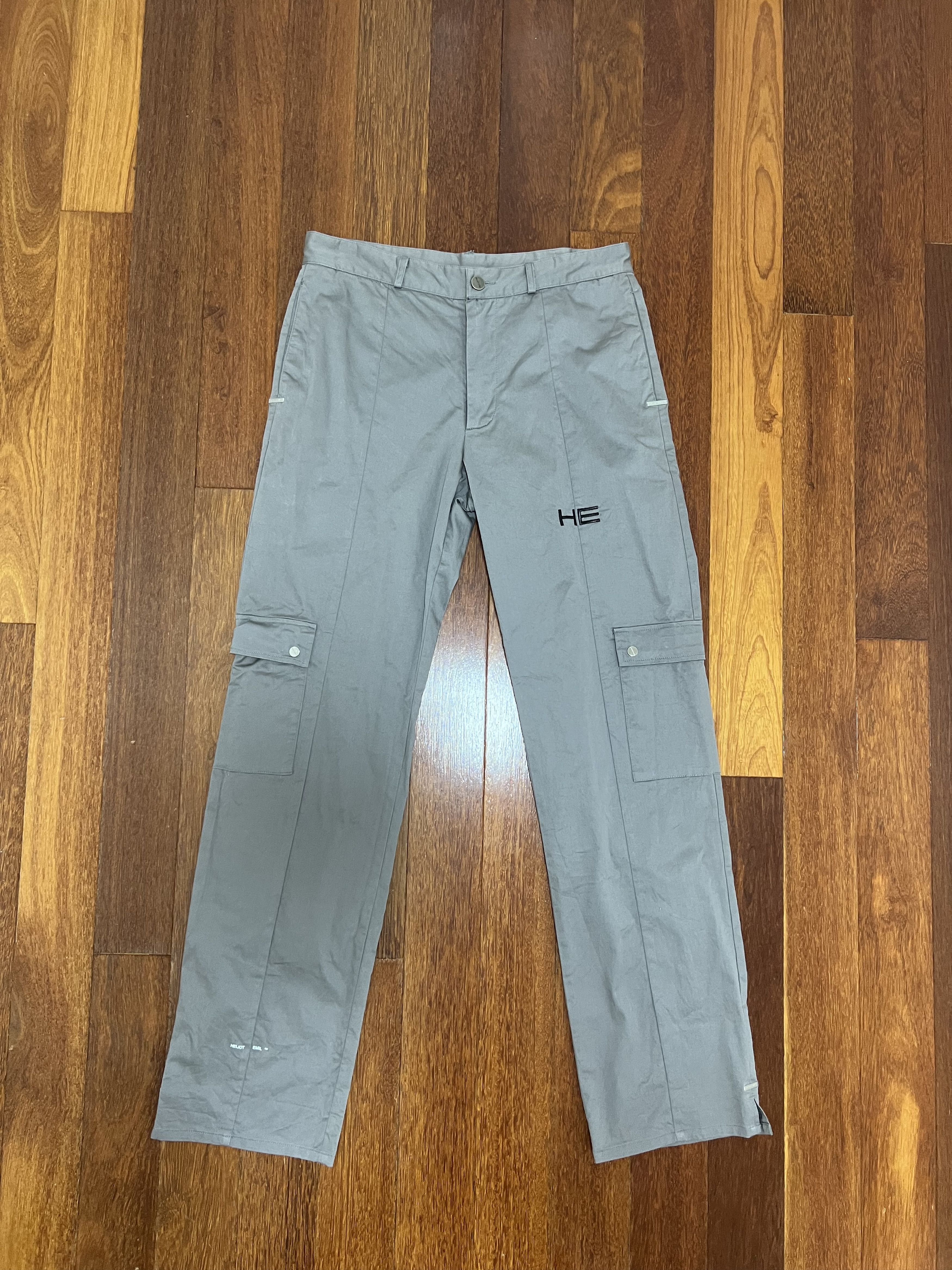 Heliot Emil 💚 SS19 Heliot Emil Grey Cotton Tech Cargo Pants Size US 34 / EU 50 - 1 Thumbnail