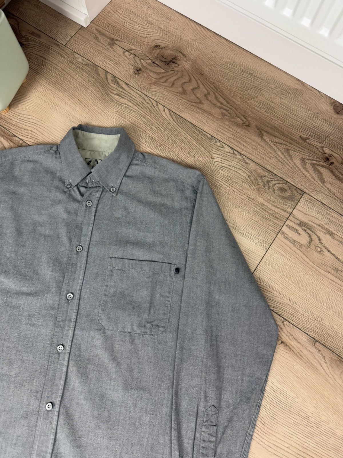 Ermenegildo Zegna Ermenegildo Zegna Shirt Mens M Gray Button UpCasual Size US M / EU 48-50 / 2 - 4 Thumbnail