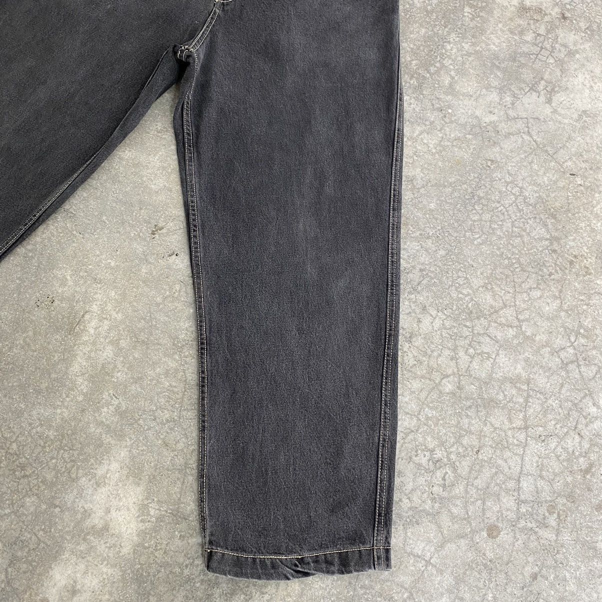 JNCO Vintage Freaky Massivebob Faded Grey Baggy Denim Jeans Size US 29 - 7 Thumbnail