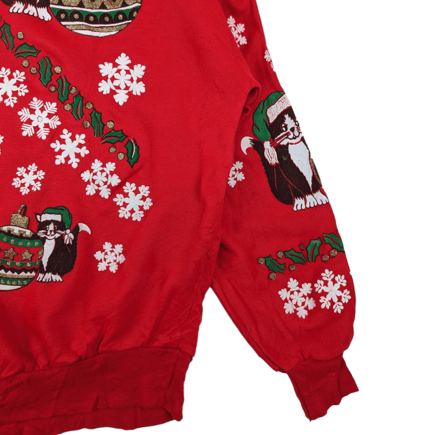 Vintage Vintage 90's NUT CRACKER Cat Full Print Christmas Jumper Size XXL / US 16-18 / IT 52-54 - 9 Thumbnail