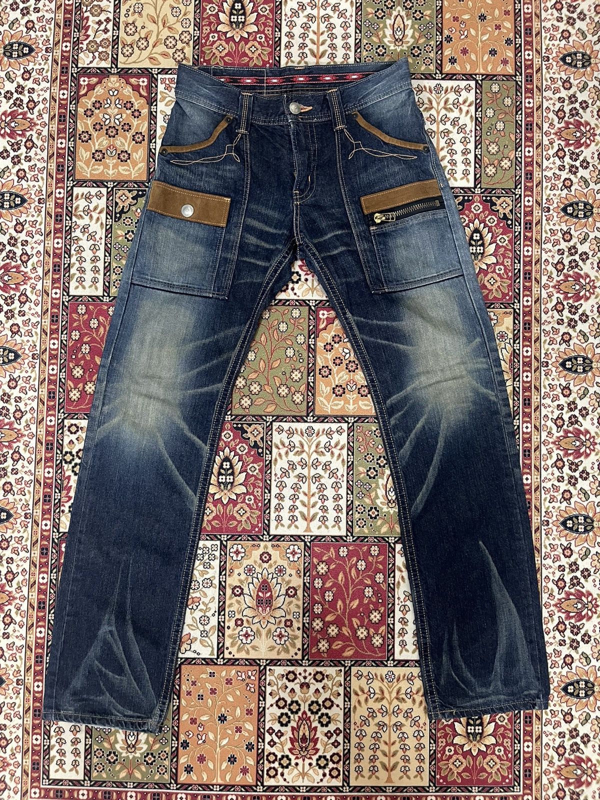 Edwin Japan Vintage Jeans Bush Pants Flap Pockets Design