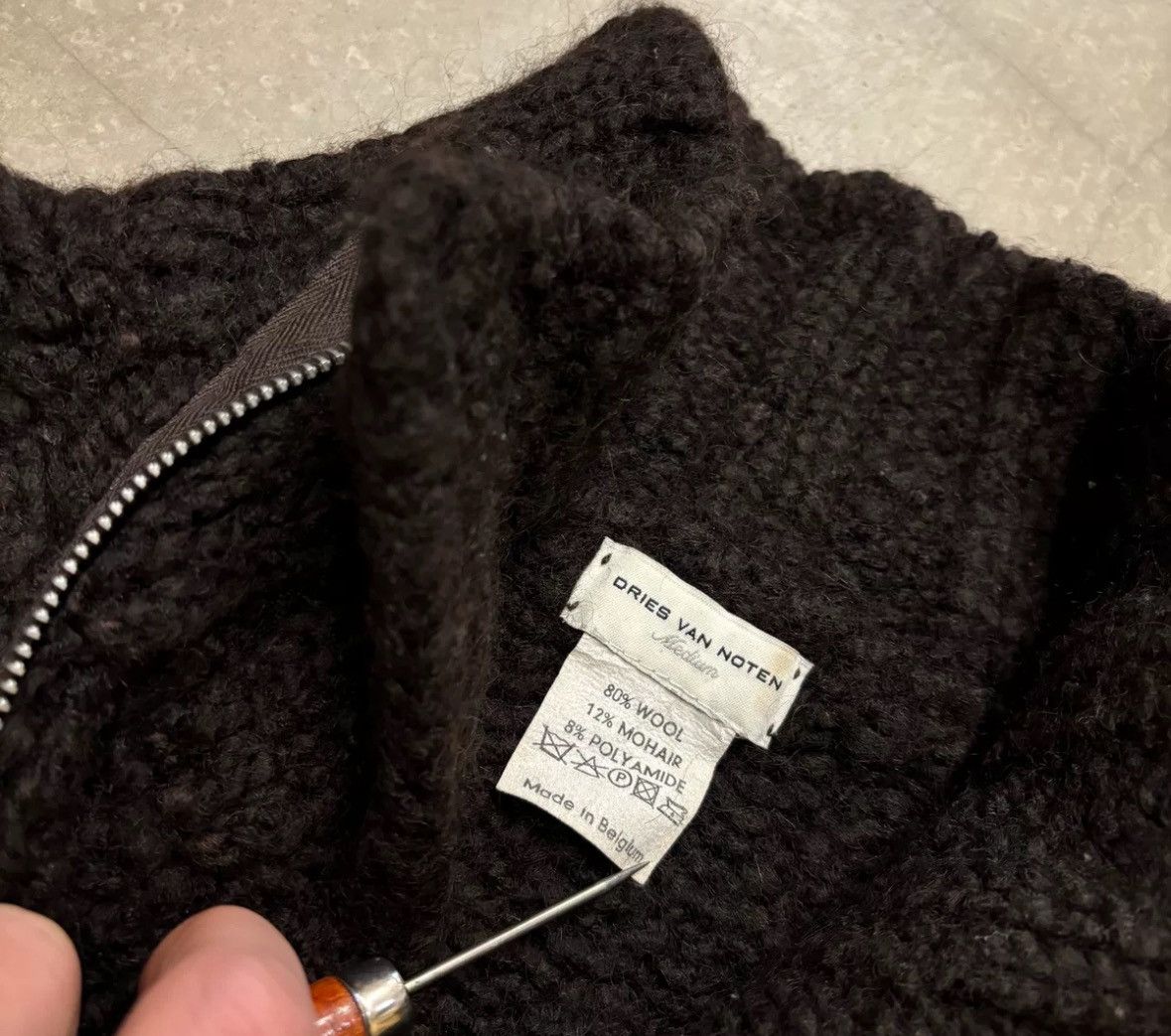 Dries Van Noten Dries van noten Mohair zip-up sweater 2412-Nextarrow Size US L / EU 52-54 / 3 - 8 Thumbnail
